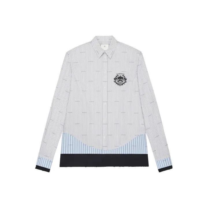 Givenchy Givenchy Givenchy Long Sleeve Striped Logo Shirt -2507 Size US M / EU 48-50 / 2 - 1 Thumbnail