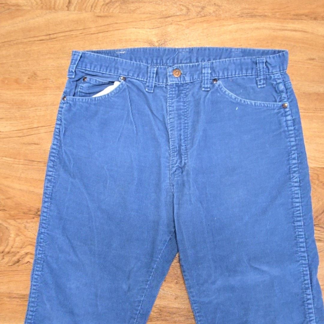 Vintage Vintage Dakota Corduroy Pants Blue Straight Leg W36 70s Size US 36 / EU 52 - 9 Thumbnail