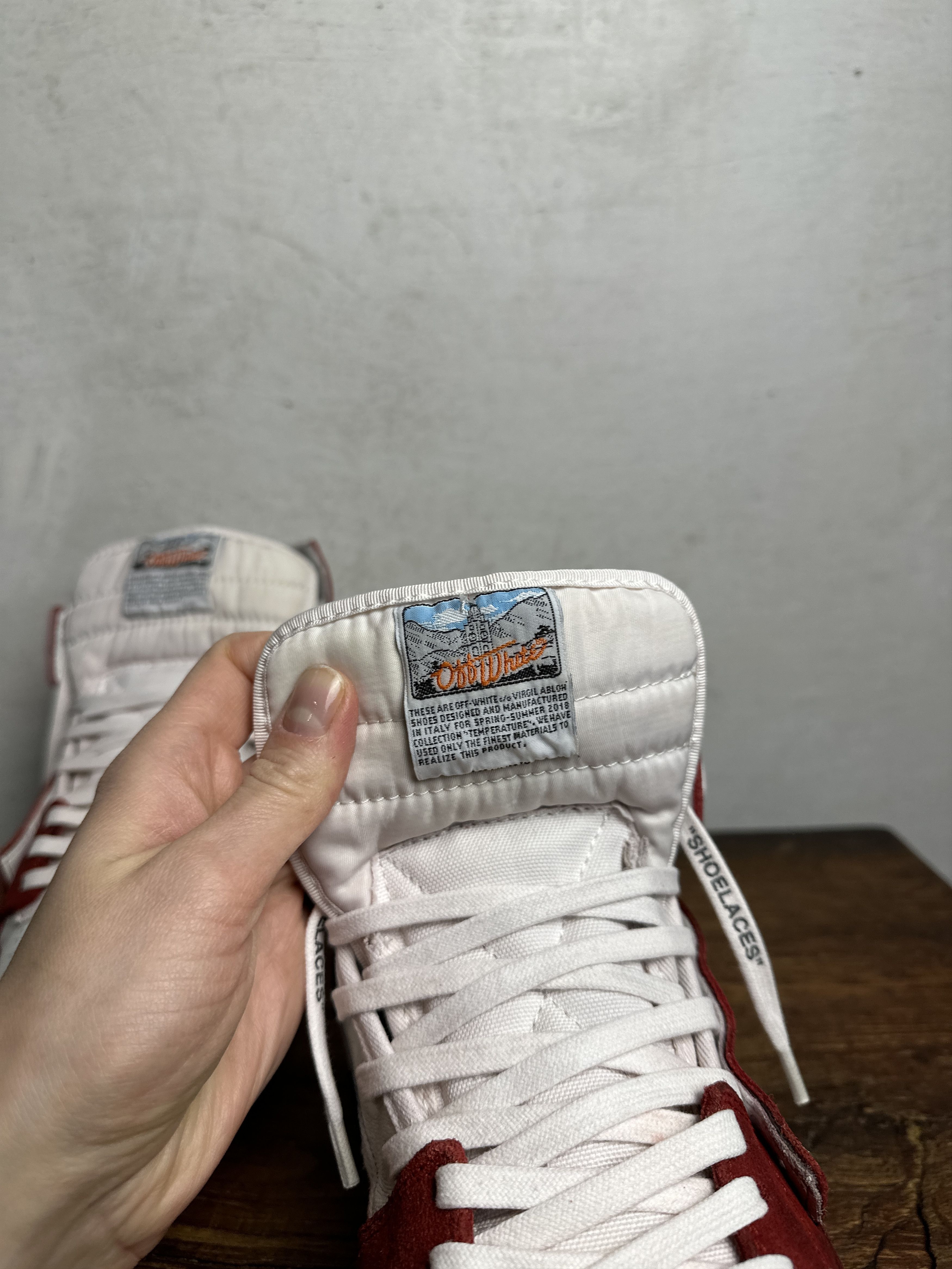 Off-White Off-White Off-Court 3.0 Red White Suede High-Top Shoes Size US 11 / EU 44 - 8 Thumbnail