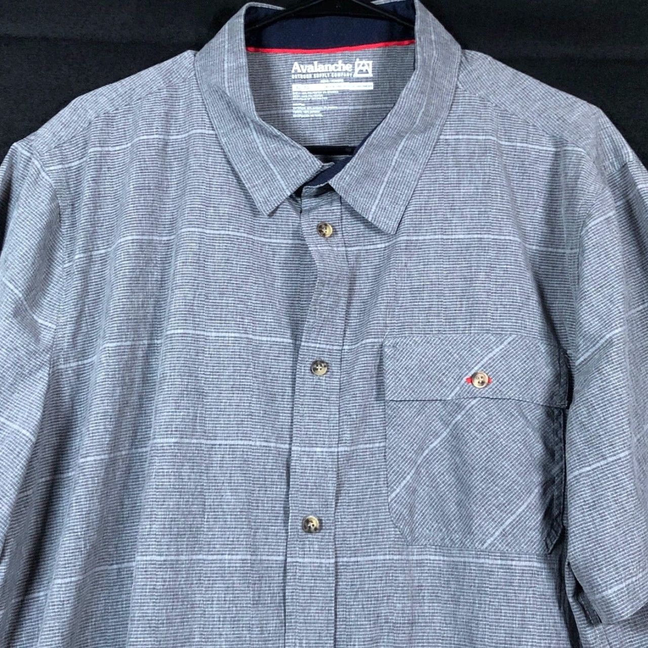 Avalanche Avalanche Shirt Gray Button Down Short Sleeve Casual Stretch XL Mens Size US XL / EU 56 / 4 - 2 Thumbnail