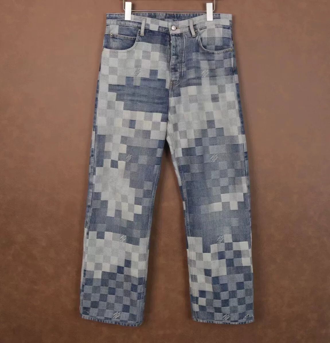 Louis Vuitton Louis Vuitton Mosaic Denim Straight Leg Pants Size US 30 / EU 46 - 1 Thumbnail