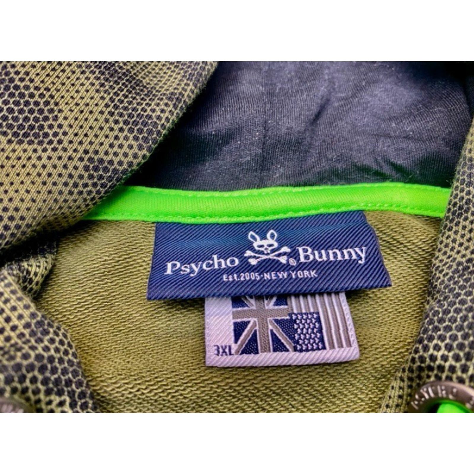 Psycho Bunny Psycho Bunny Rockaway Camo Print Full Zip Up Hoodie Mens Green 3XL Size US XXL / EU 58 / 5 - 6 Thumbnail