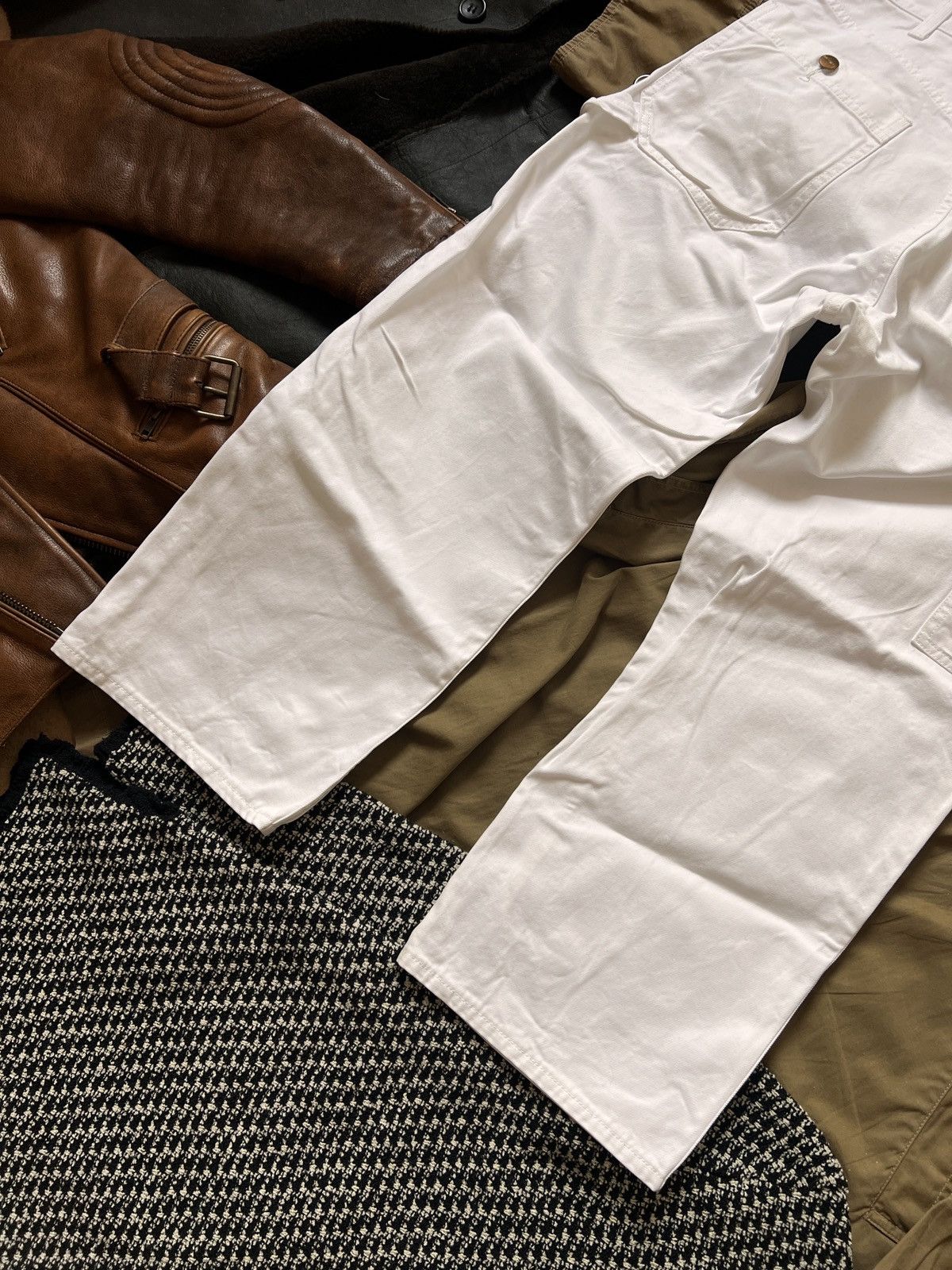 Carhartt × Junya Watanabe Junya Watanabe Carhartt Work White Denik Pants Joggers Size US 30 / EU 46 - 7 Thumbnail