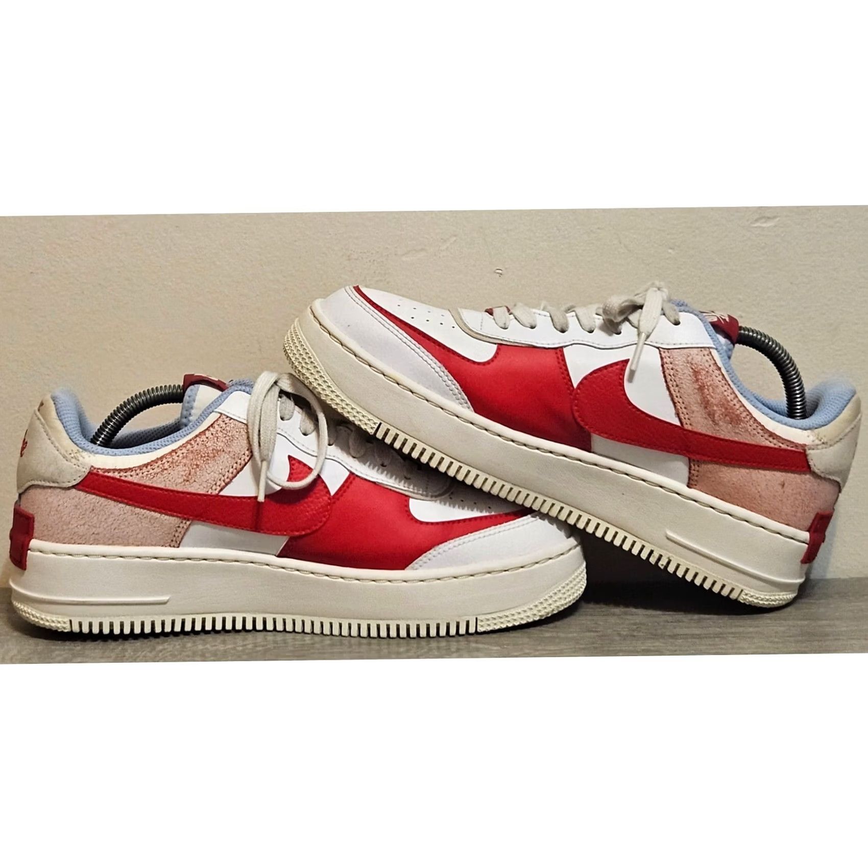 Nike Nike Women's Air Force 1 Shadow White University Red Size 10.5 CI0919-108 Size US 11 / IT 41 - 6 Thumbnail