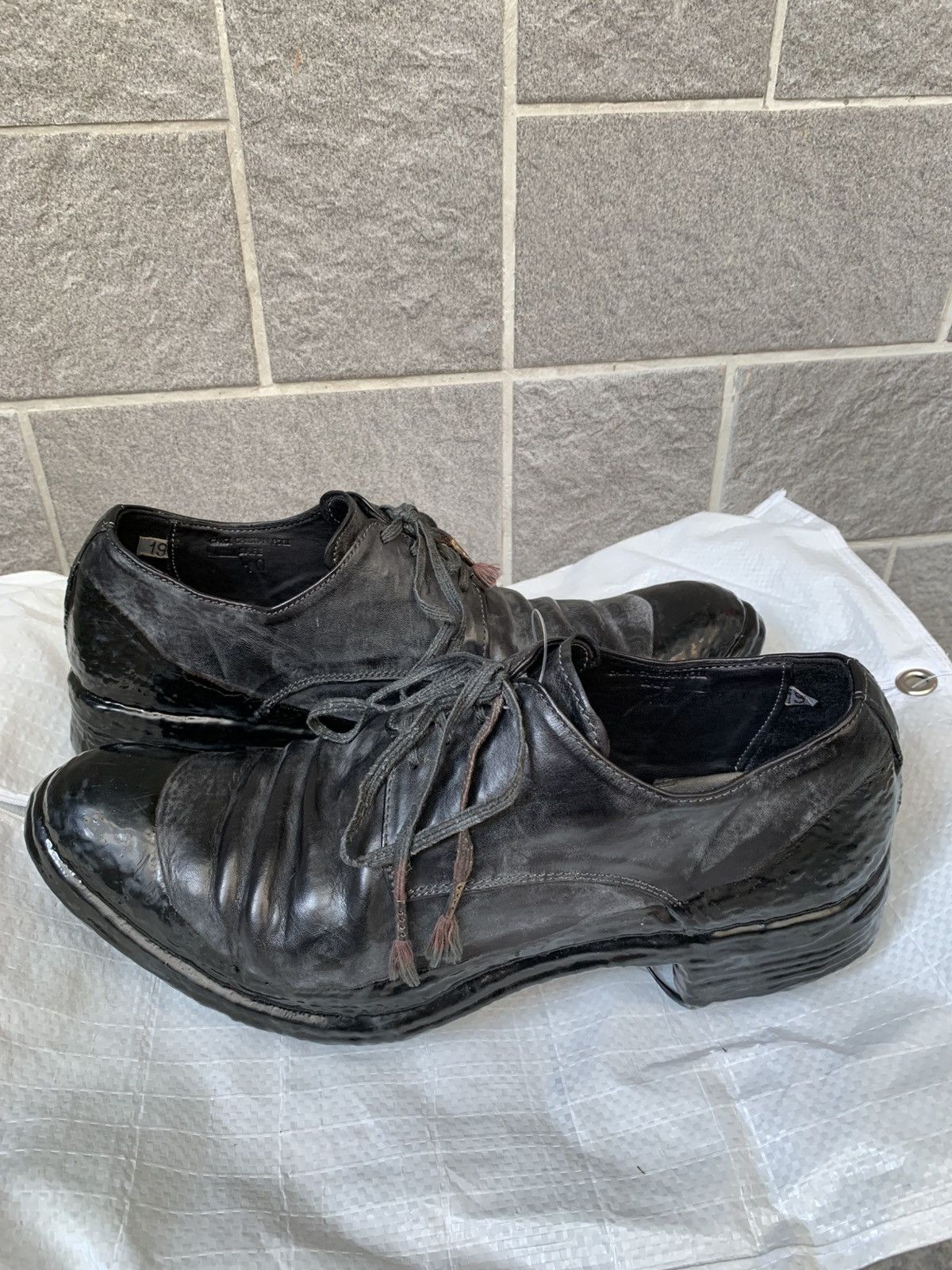 Carol Christian Poell CCP Object Dyed Lined Rubber-Drip “Goodyear” Derbys Size US 11.5 / EU 44-45 - 7 Thumbnail