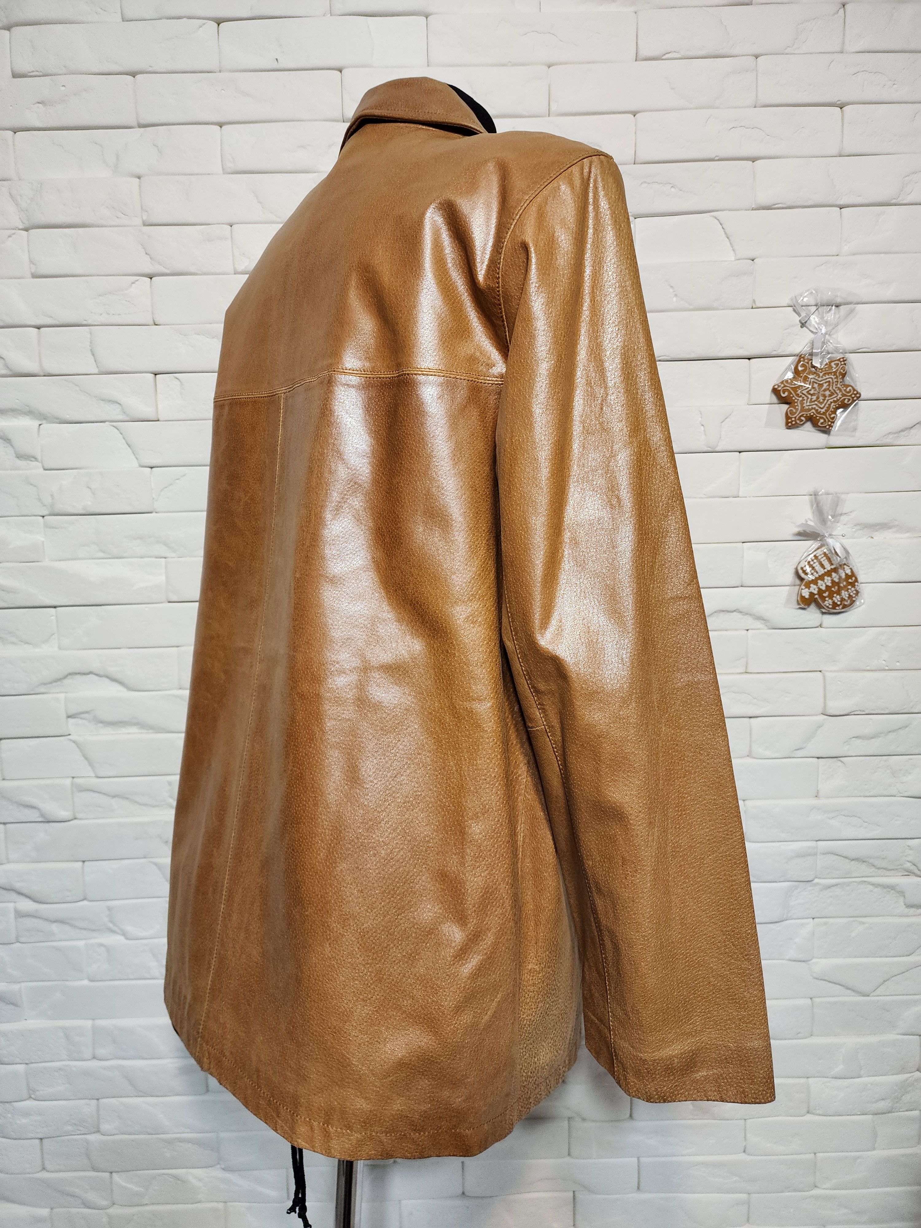 Other Brown Leather Jacket: Women's Zip-Up, Medium Softness Size XL / US 12-14 / IT 48-50 - 5 Thumbnail