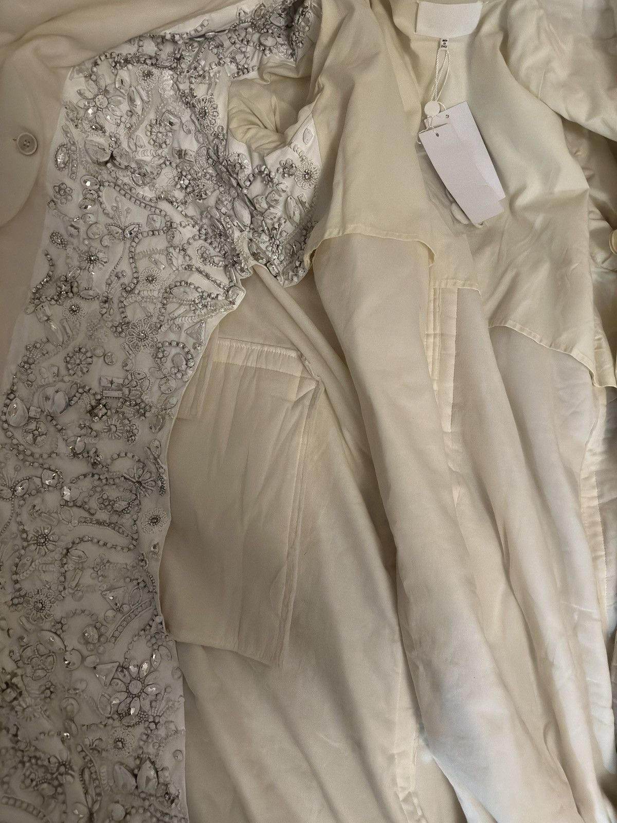 Maison Margiela Maison Margiela Artisanal SS22 Embroidered White Toile Coat Size US L / EU 52-54 / 3 - 4 Thumbnail