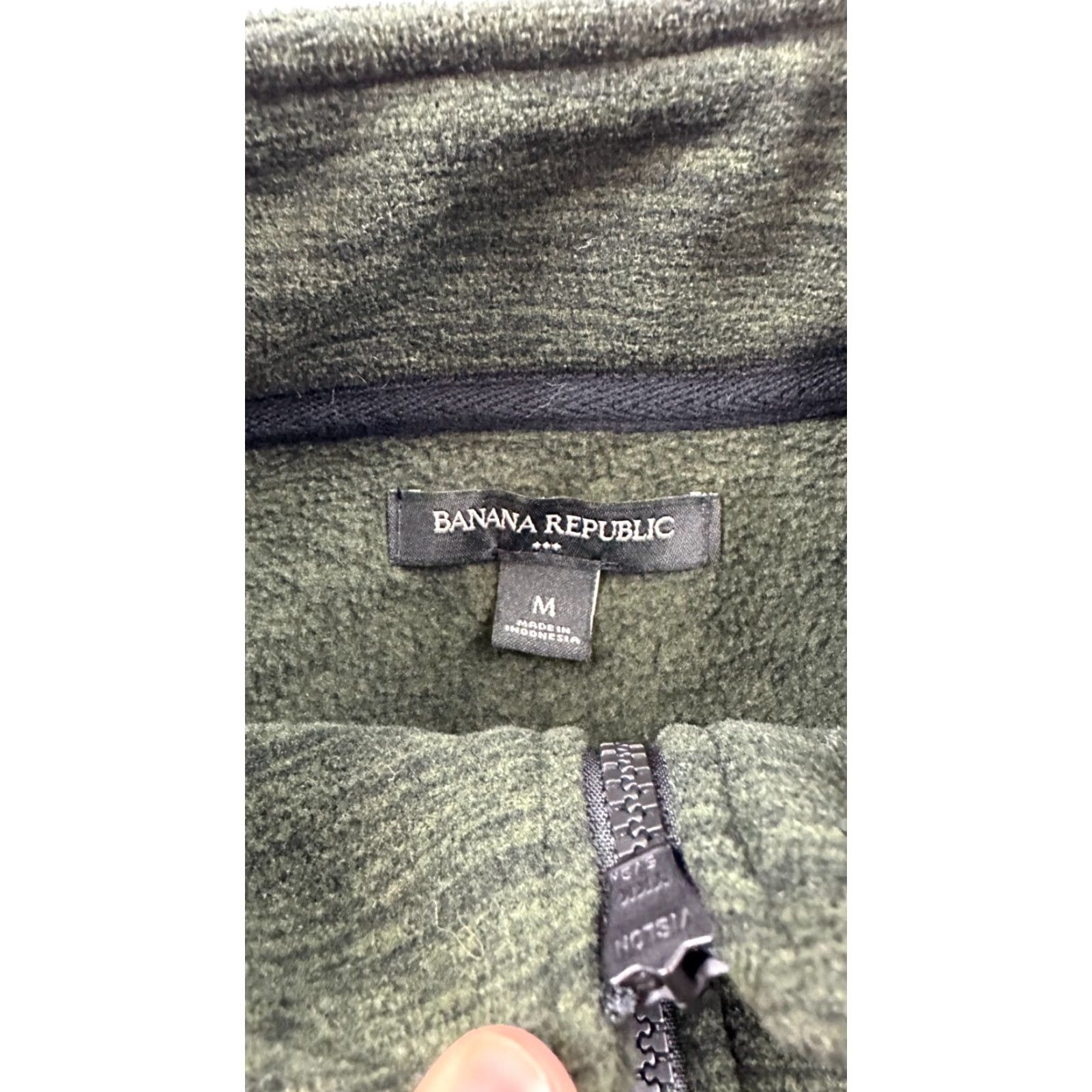 Banana Republic Banana Republic Sweatshirt Mens Medium Green Arctic Fleece Mock Neck Half Zip Size US M / EU 48-50 / 2 - 4 Thumbnail