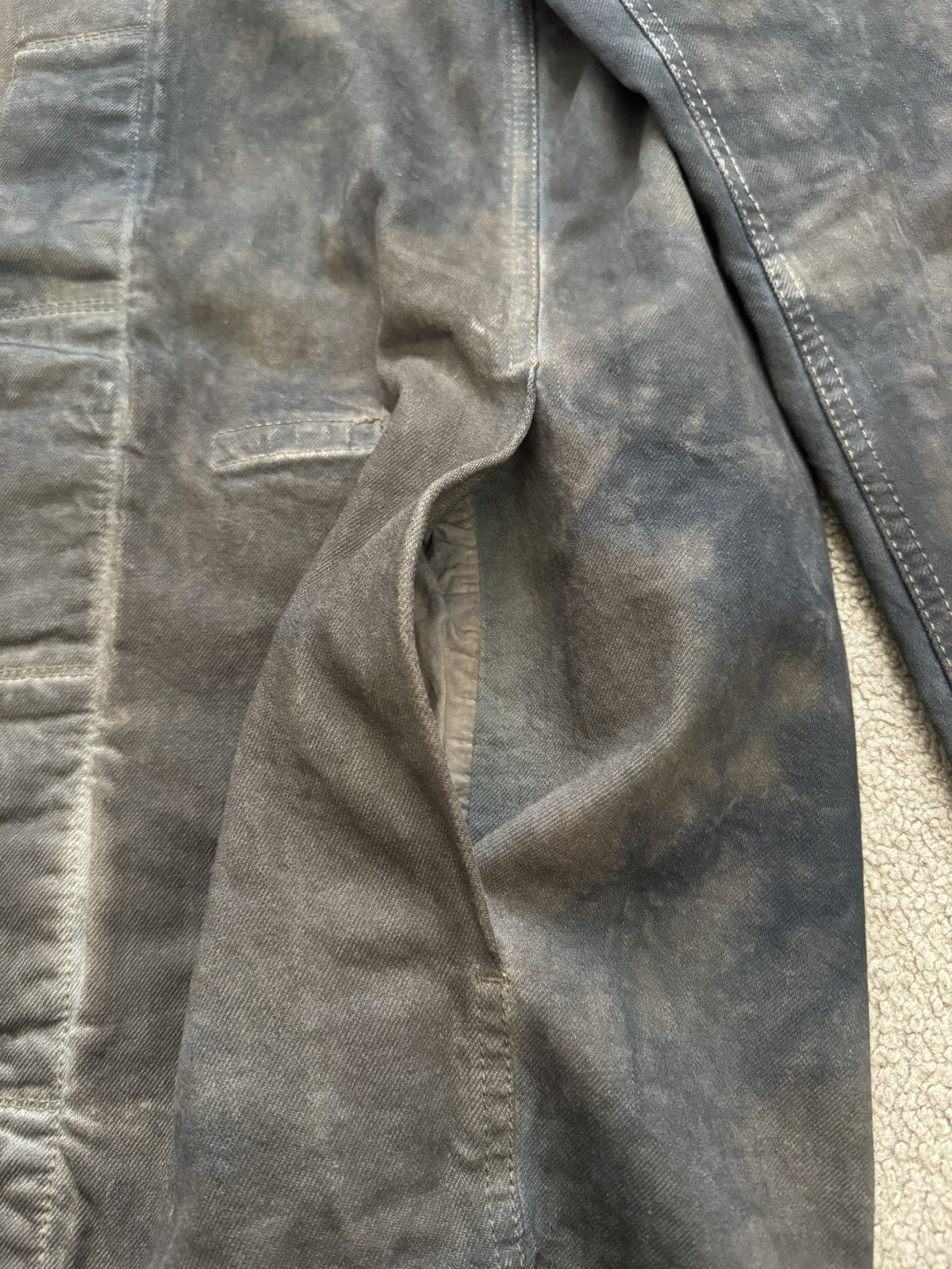 Rick Owens Drkshdw SS15 Rick Owens DRKSHDW Batik Dark Dust Denim Work Jacket Size US S / EU 44-46 / 1 - 3 Thumbnail