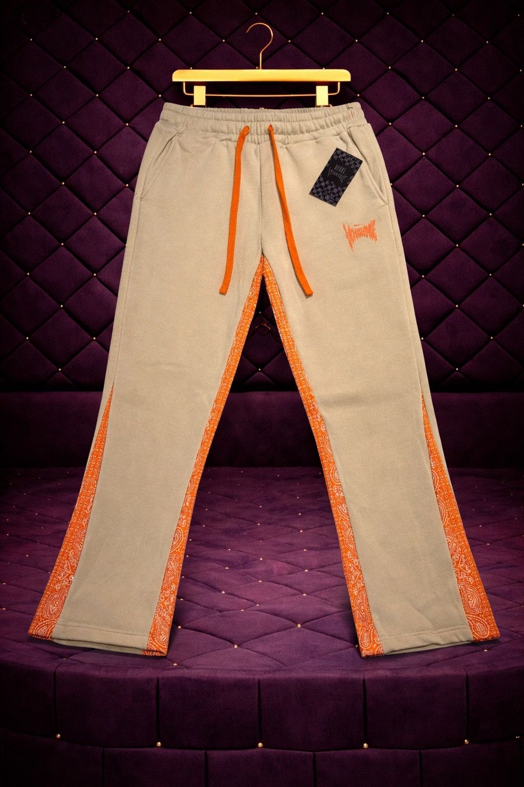 Other CREAM ORANGE SIDE STRIPE FLARE LEG TRACK PANTS Size US 32 / EU 48 - 1 Preview