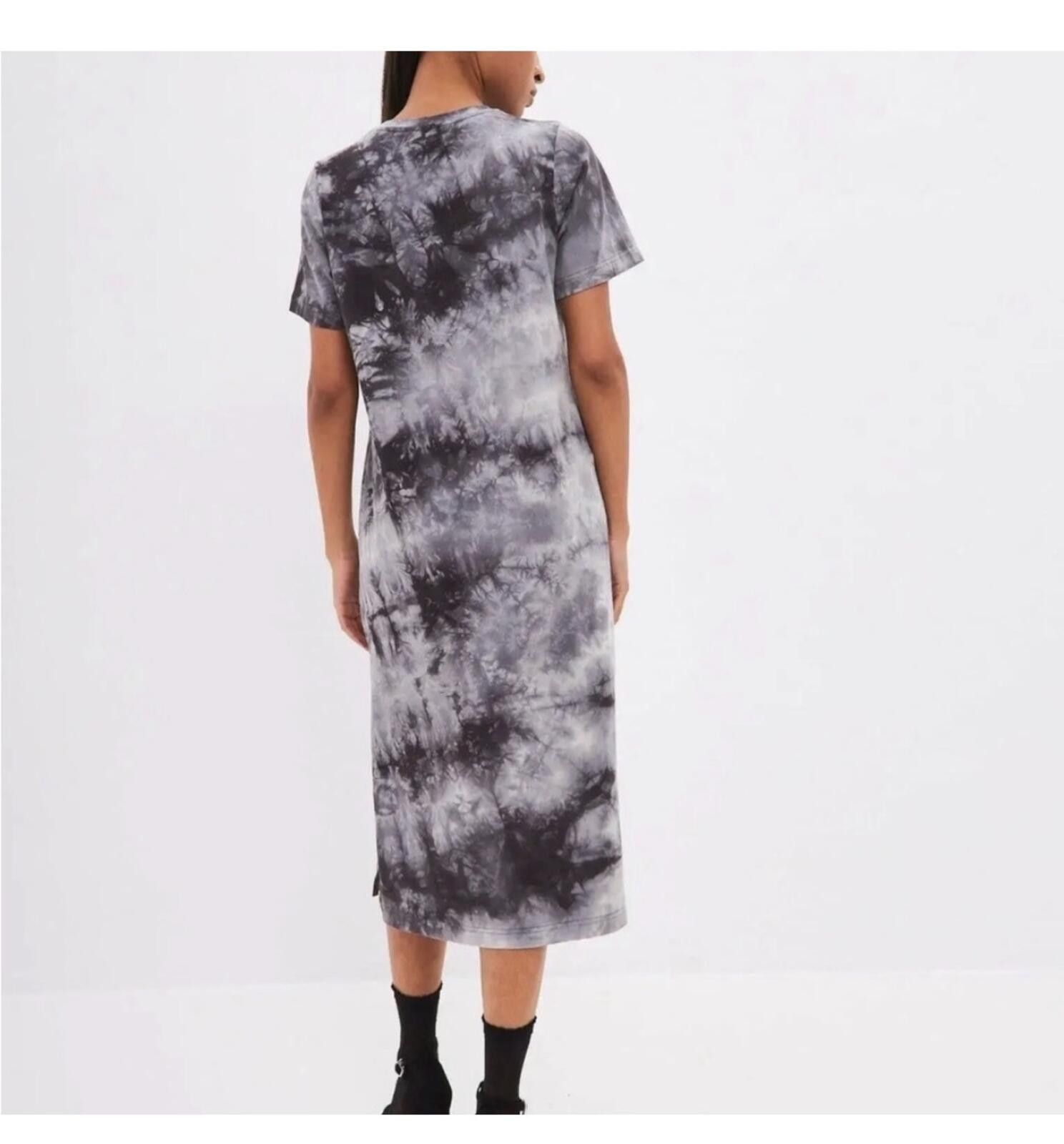 Other Olivia Rae Black and Gray Tie-Dye Midi Dress Size ONE SIZE - 4 Thumbnail