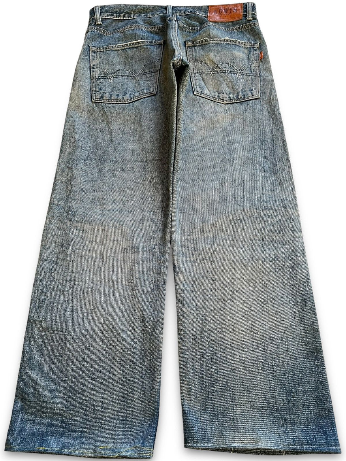 Edwin Vintage Japanese Edwin 505Z Selvedge Distressed Baggy Jeans Size US 33 - 3 Thumbnail