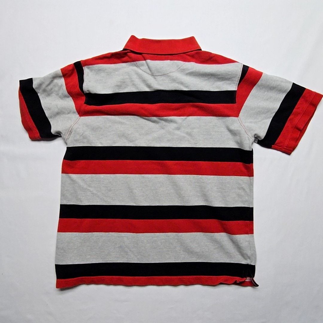 Phat Farm Phat Farm Striped Polo Shirt Red Black Gray Mens M Top Y2K Size US M / EU 48-50 / 2 - 8 Thumbnail