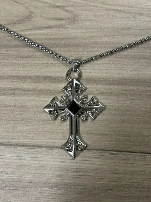Japanese Brand GA2b - Black Ore Cross Necklace Size ONE SIZE - 6 Thumbnail