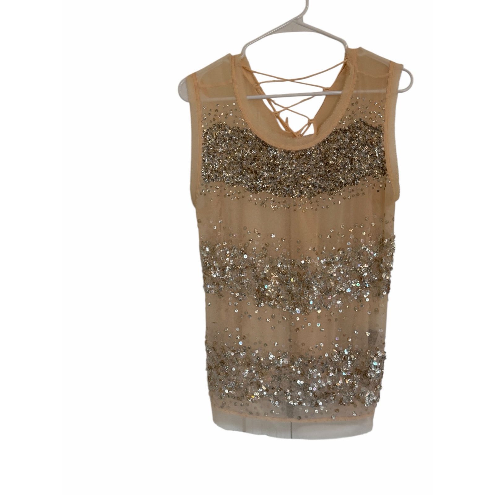 Allsaints All Saints Round Neck Top Restrain Beaded Hand Embellished Size M / US 6-8 / IT 42-44 - 4 Thumbnail