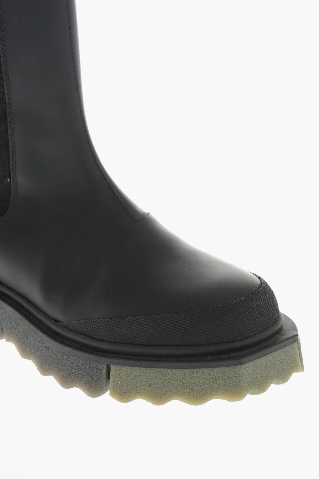 Off-White og1mm0426 Leather Chelsea Boots in Black Size US 10 / IT 40 - 4 Thumbnail