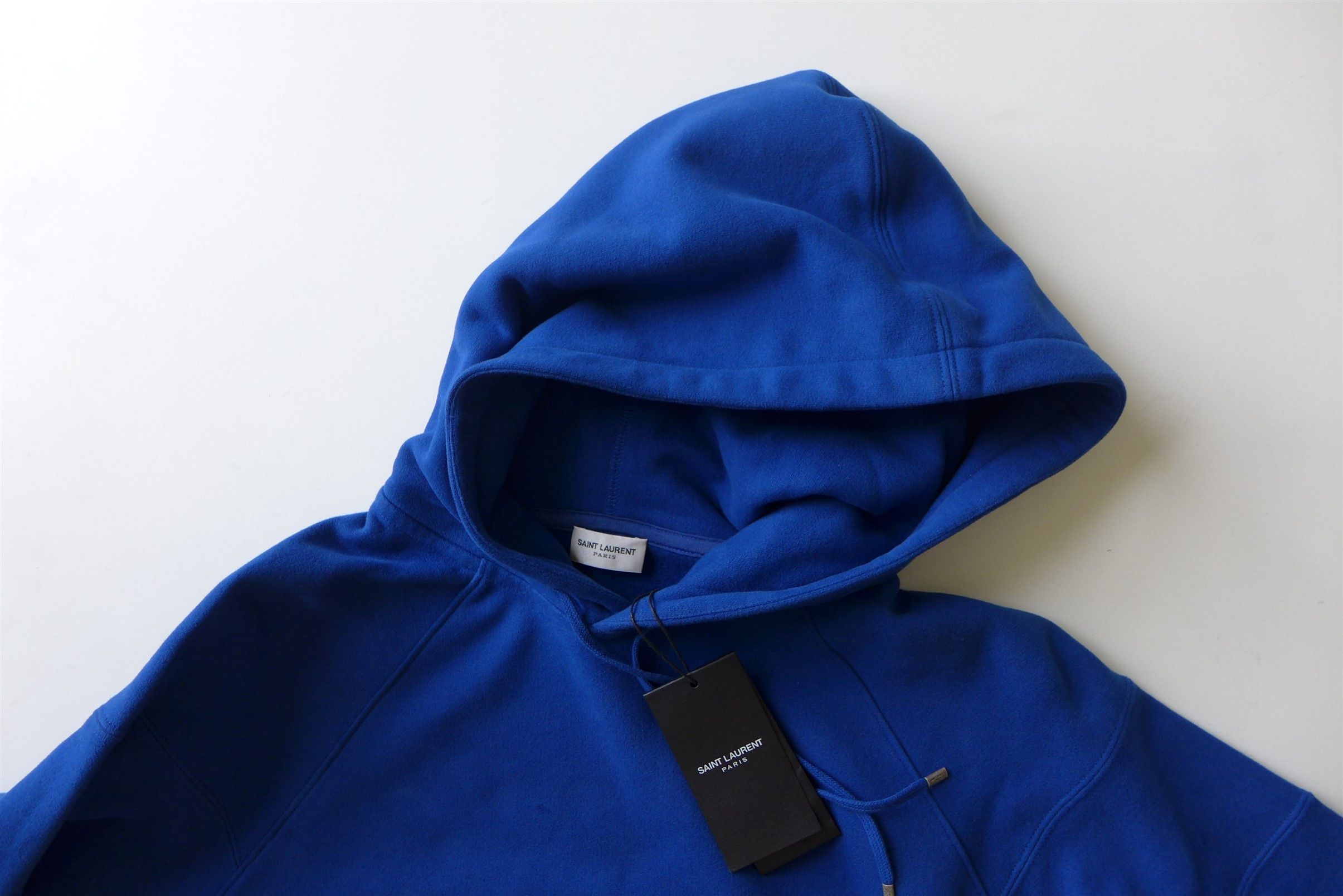 Saint Laurent Paris Saint Laurent Logo Embroidery Hoodie - Blue Cotton Size US M / EU 48-50 / 2 - 9 Thumbnail