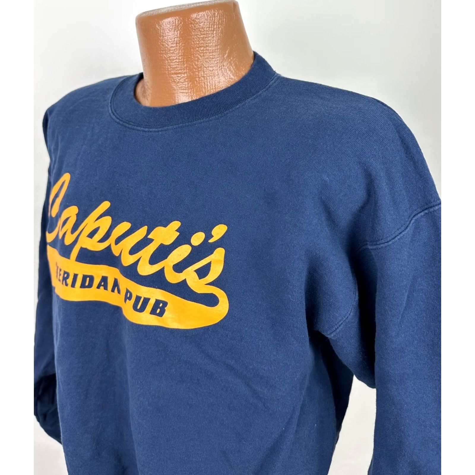 Hanes VINTAGE Hanes Sweatshirt Shirt Unisex Medium Navy Blue 90s Grunge Retro Pullover Crew Neck (Mens) Size US M / EU 48-50 / 2 - 5 Thumbnail