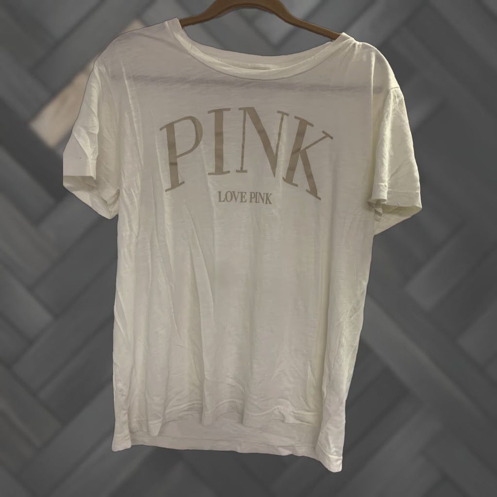 Victoria's Secret Victoria's Secret PINK T-Shirt Women Ivory S Size Small T-Shirt Size S / US 4 / IT 40 - 1 Thumbnail