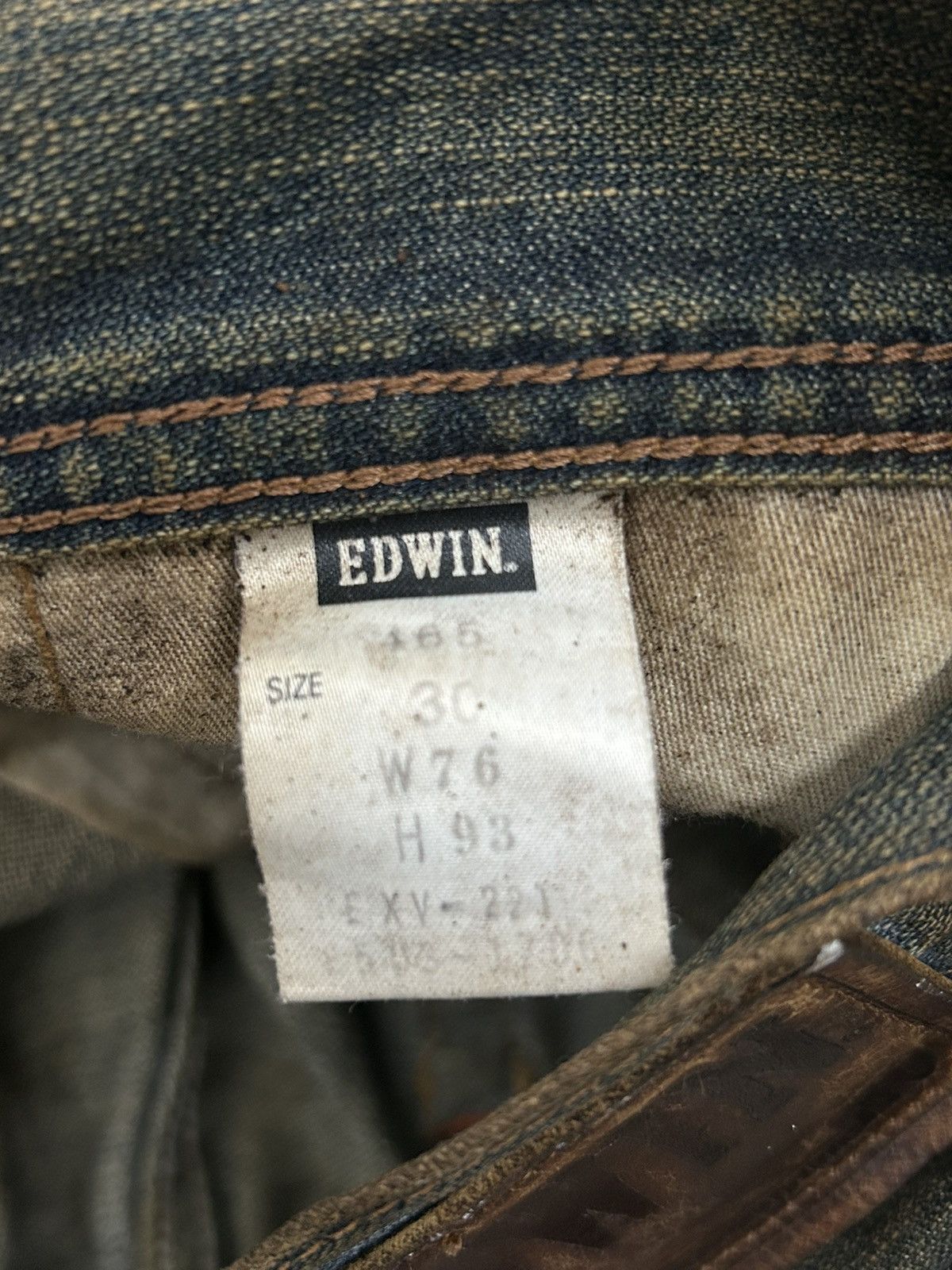 Edwin Vintage Edwin XV Japan Mud Washed Dirty Baggy Distressed Size US 31 - 19 Thumbnail
