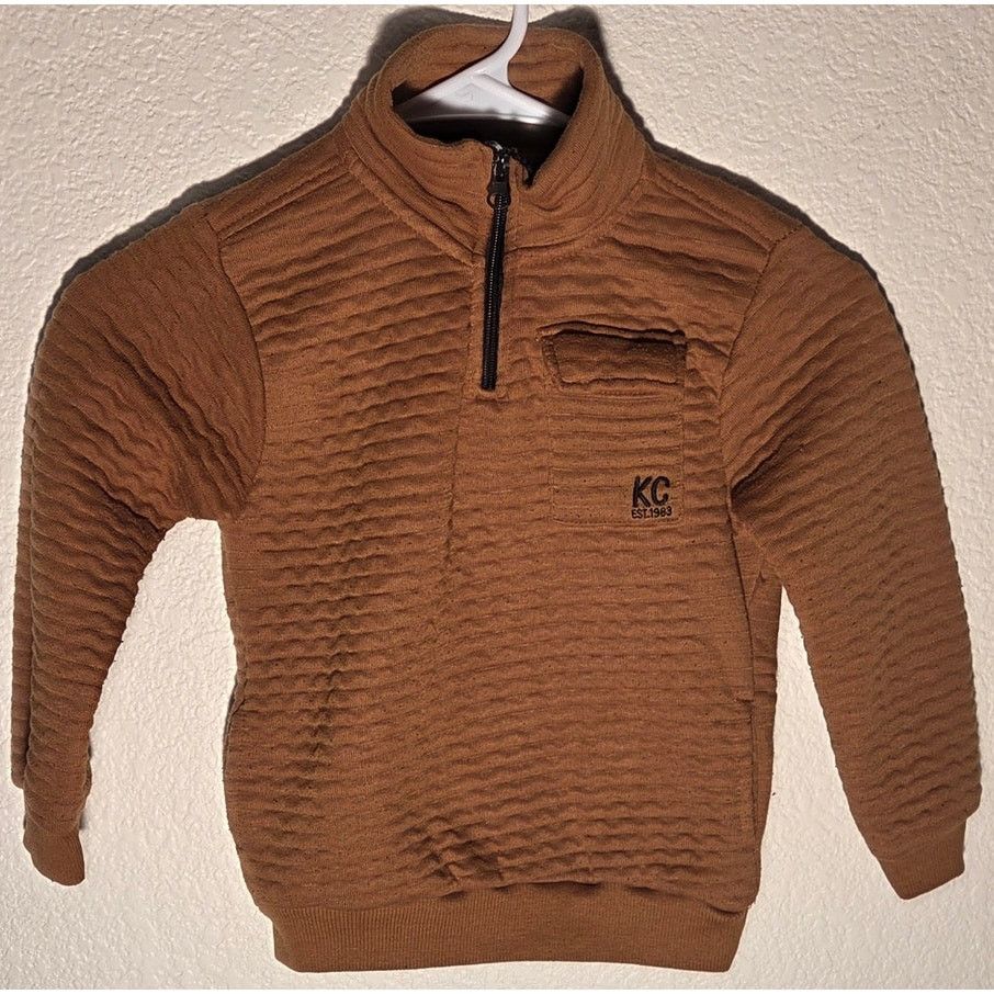 Kenneth Cole Kenneth Cole Brown Quarter Zip - Kids Size - 5 Size XXS / US 00 / IT 34 - 2 Thumbnail