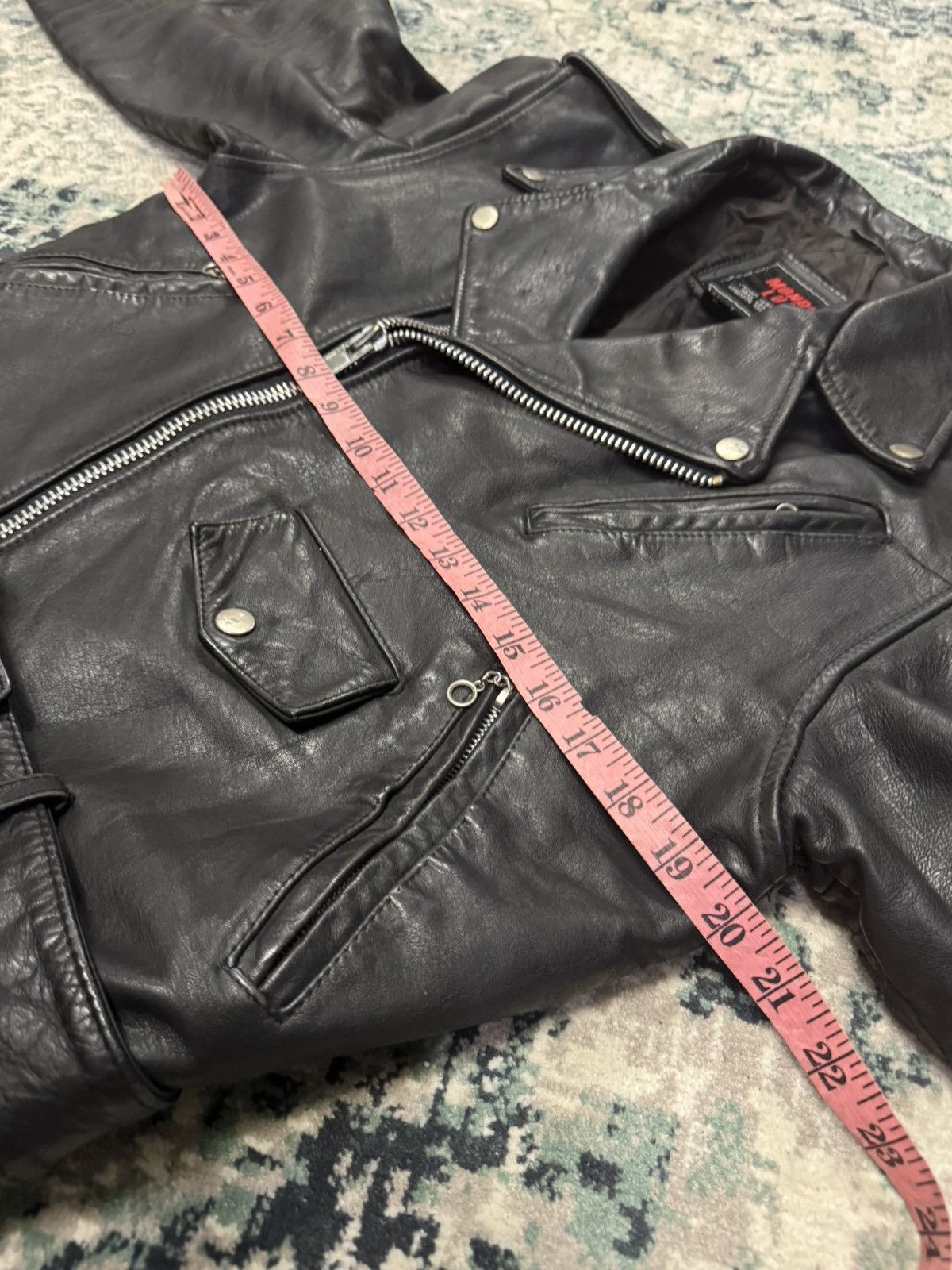 Vintage VINTAGE MONDO LUI DOUBLE COLLAR BIKER LEATHER JACKET Size US M / EU 48-50 / 2 - 13 Thumbnail