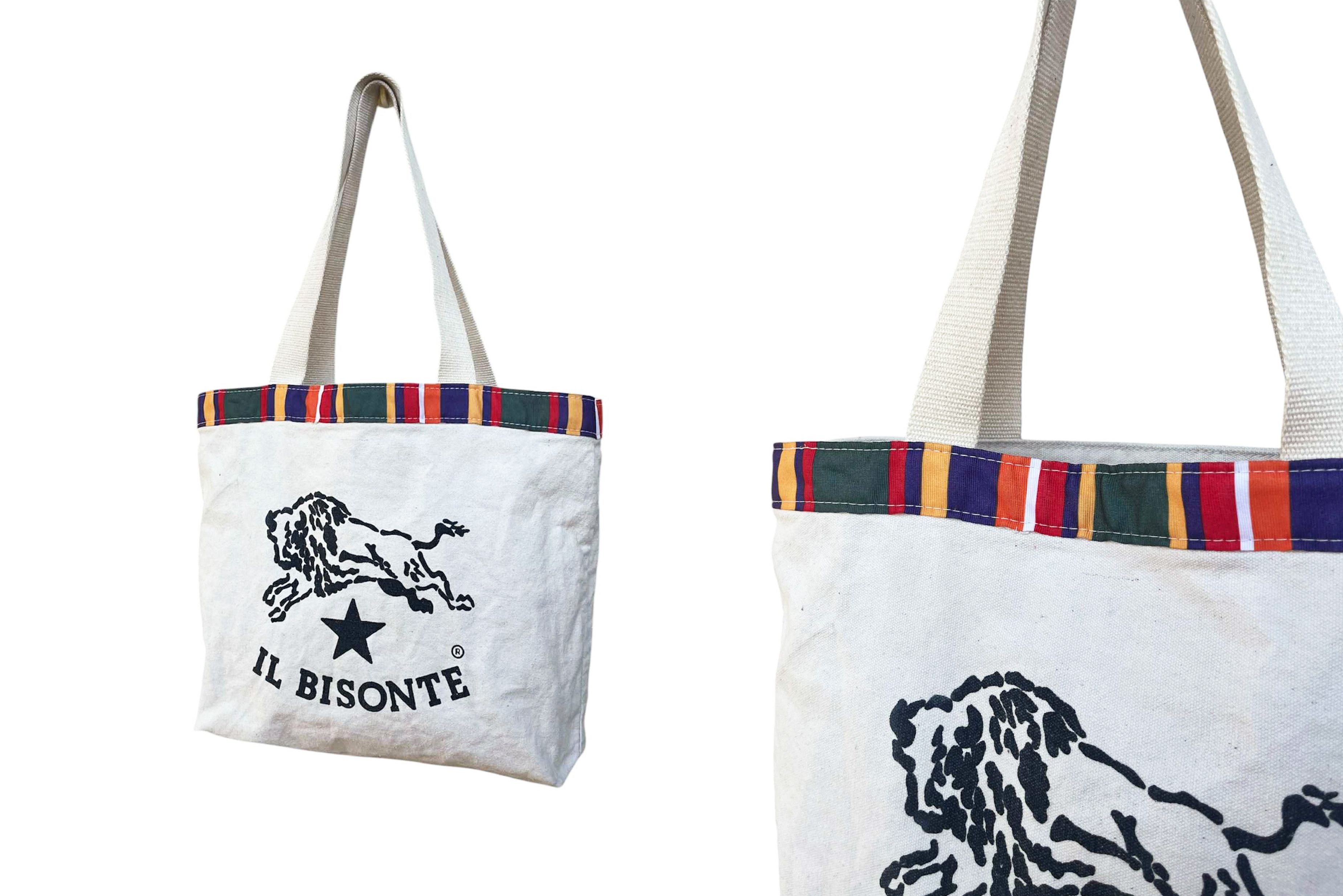 Il Bisonte IL BISONTE Canvas Tote bag, Logo printed / Rainbow details Size ONE SIZE - 2 Thumbnail