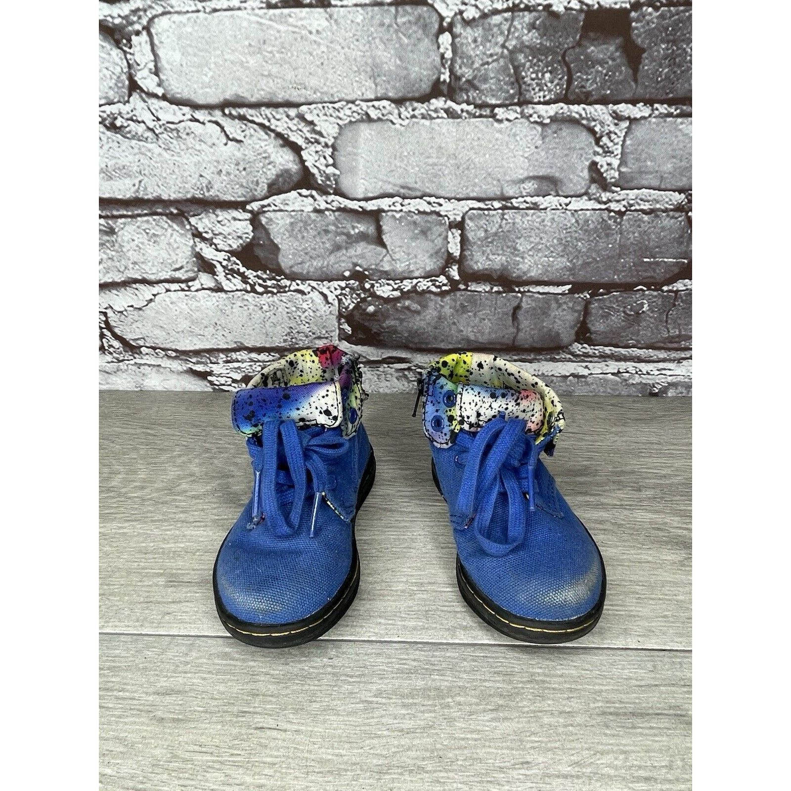 Dr. Martens DR MARTENS BLUE CANVAS Clover Fold Down BOOTS YOUTH AIR WALK Size US 6.5 / IT 36.5 - 13 Thumbnail