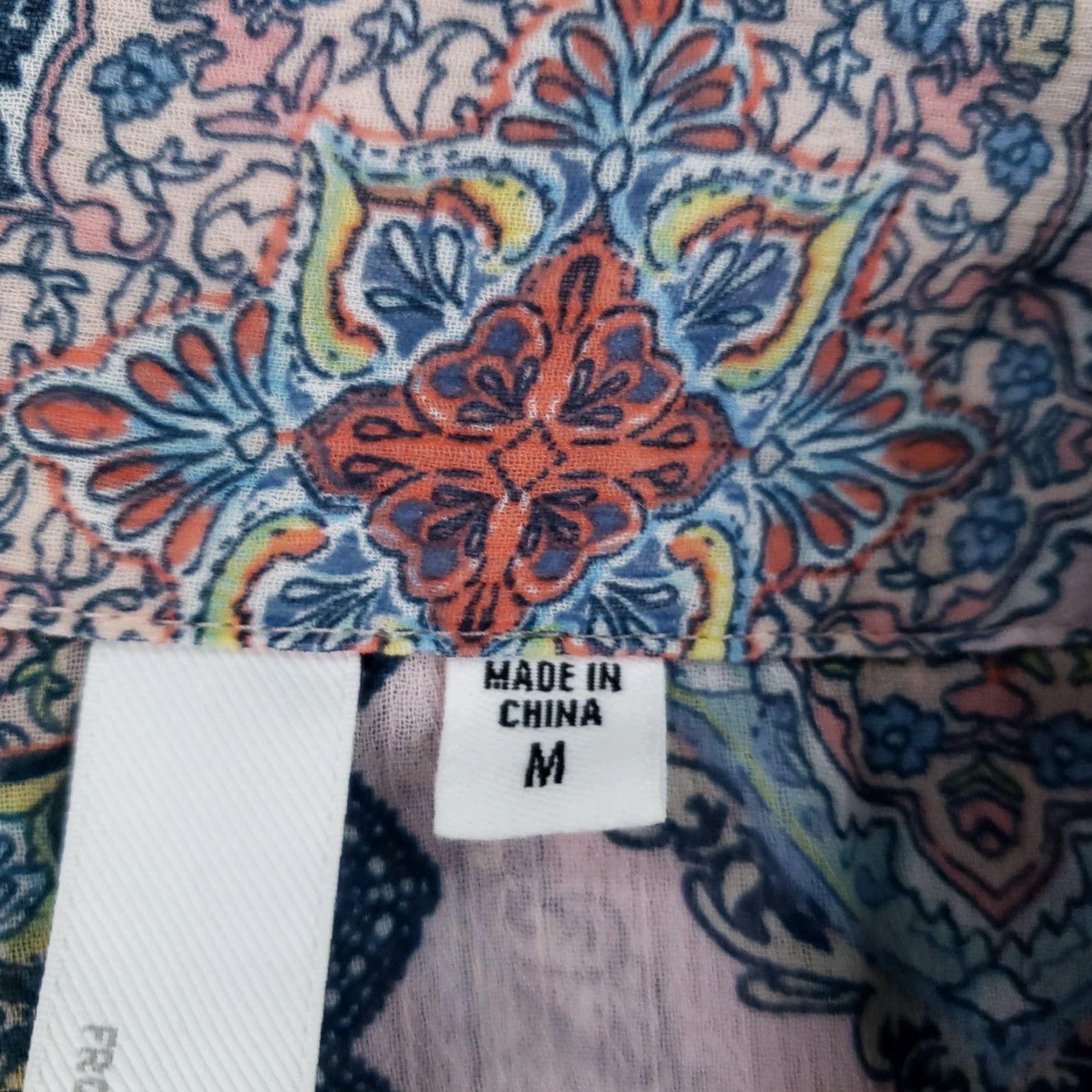 Vintage KUT from the Kloth Top Women M Blue V-Neck Pullover Lightweight Floral Knit Shirt Size M / US 6-8 / IT 42-44 - 6 Thumbnail