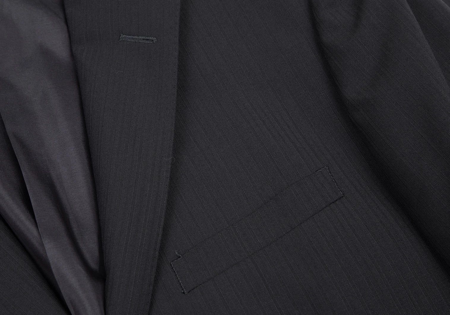 Burberry Wool Stripe Tailored Jacket in Dark Navy 42L Size US XS / EU 42 / 0 - 4 Thumbnail