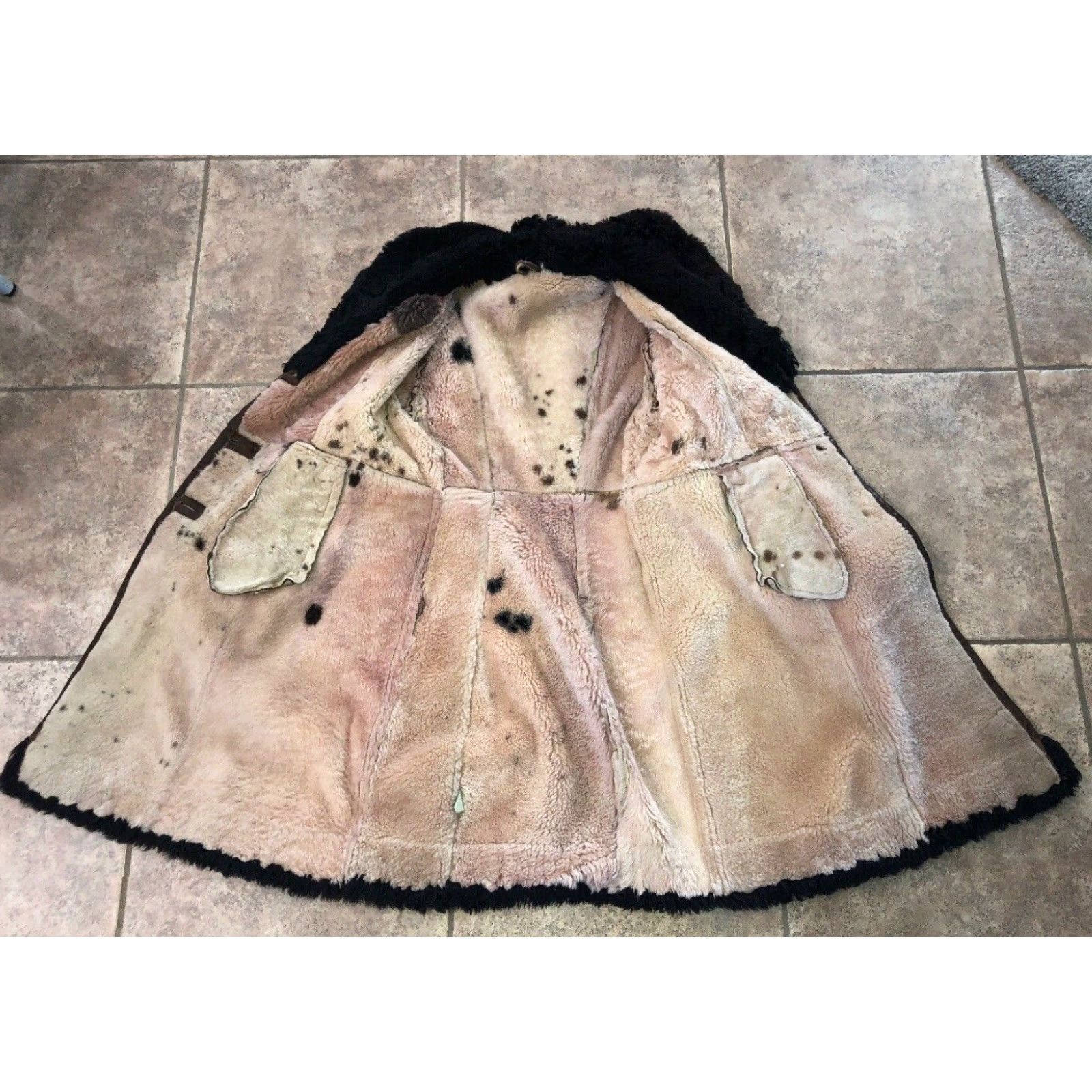 Vintage VINTAGE Women's Brown Leather Shearling Sheepskin Coat Fur Trim Size M Size M / US 6-8 / IT 42-44 - 6 Thumbnail