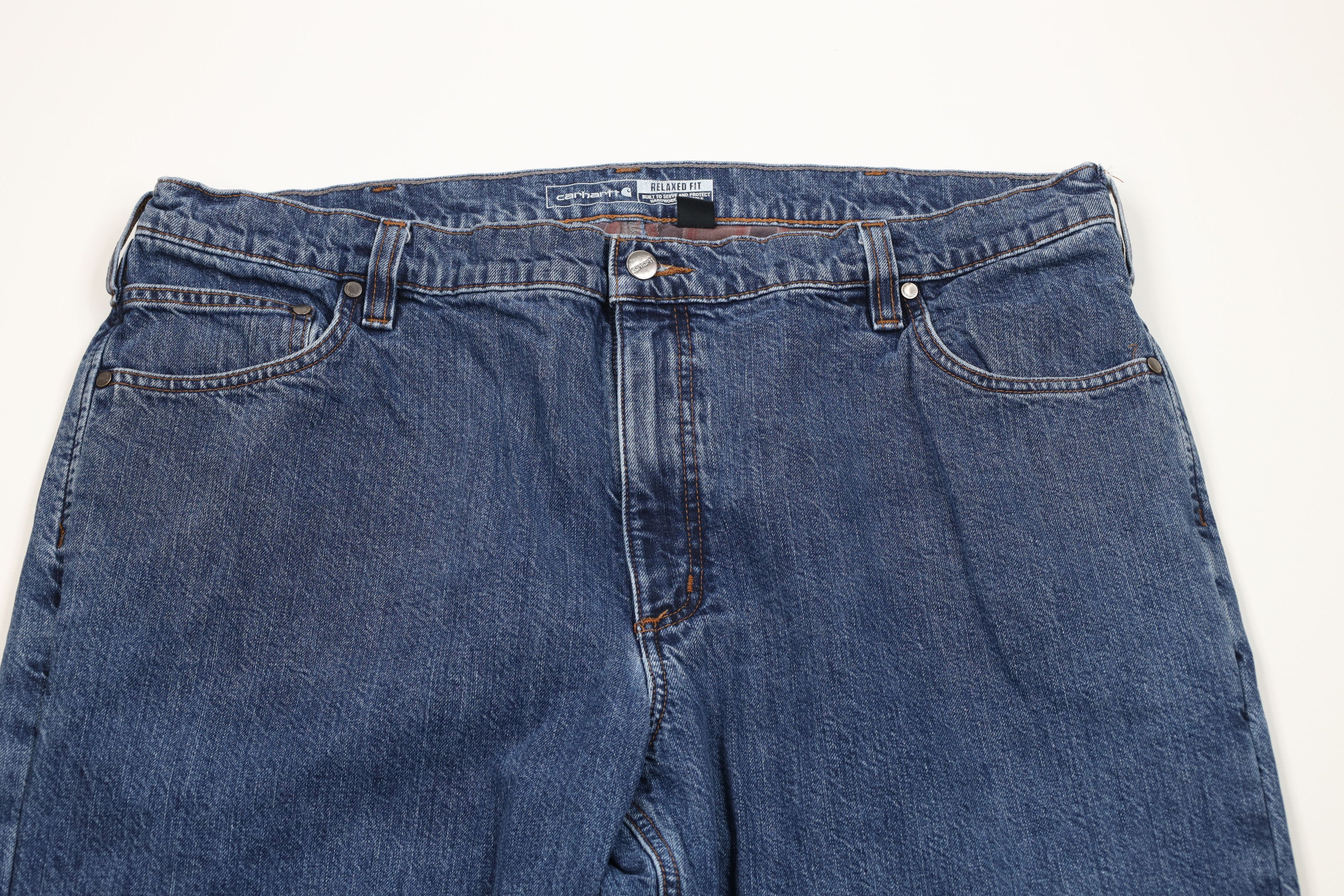 Carhartt Vintage Carhartt Fit Flannel Lined Wide Leg Jeans Blue Size US 42 / EU 58 - 3 Thumbnail
