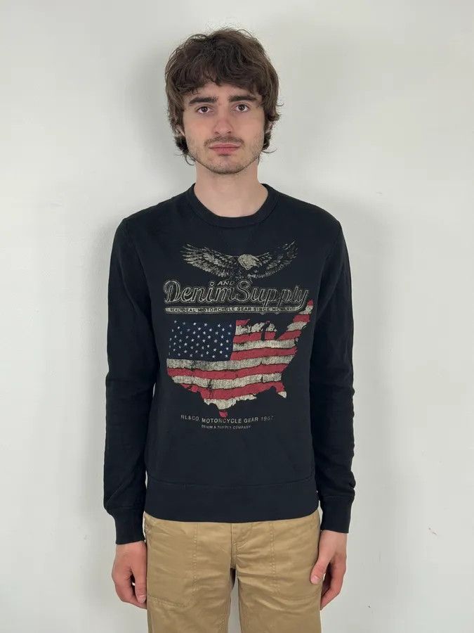 Polo Ralph Lauren 2010s Ralph Lauren Black Eagle USA Flag Sweater Size US S / EU 44-46 / 1 - 2 Thumbnail