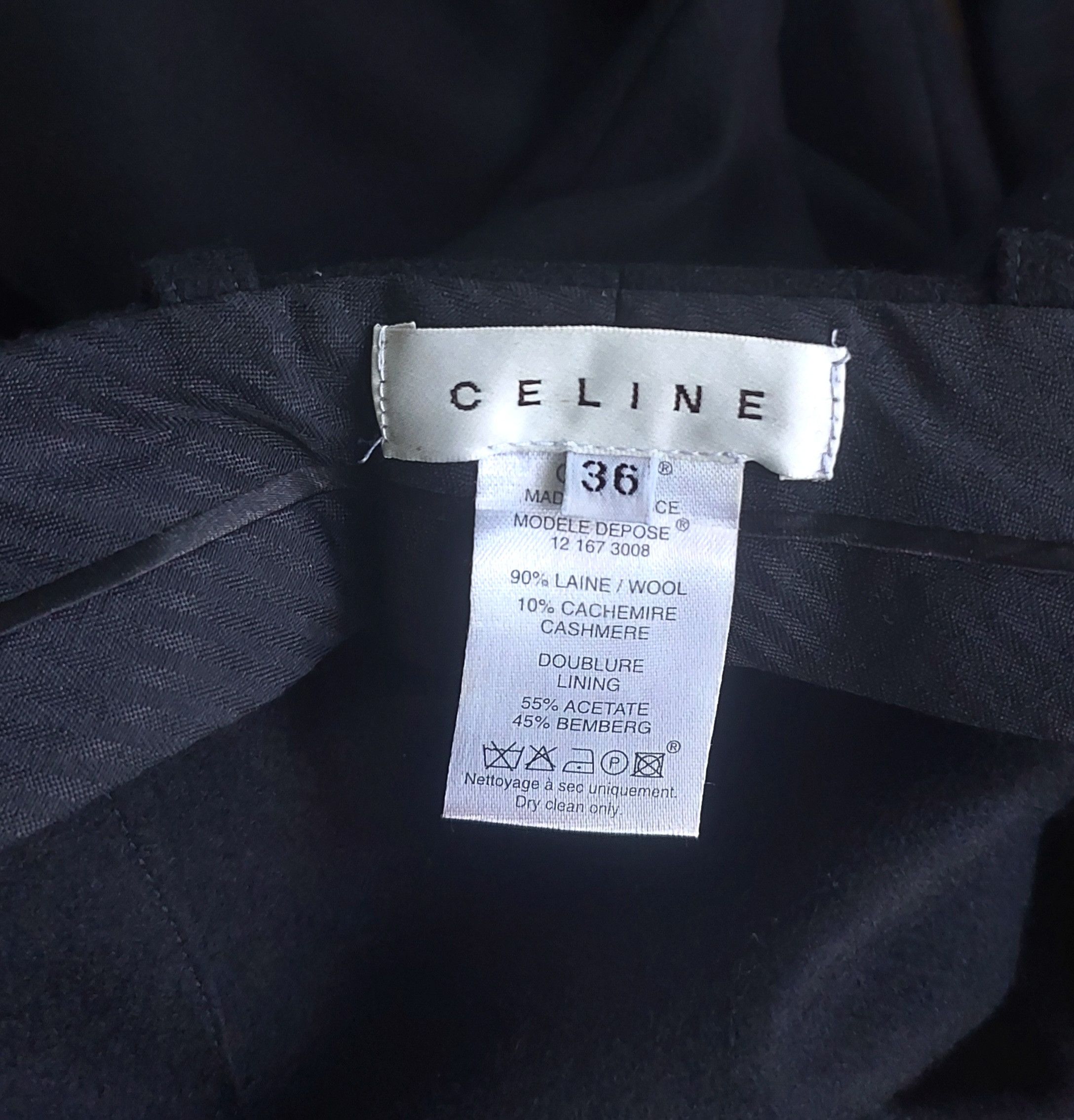 Celine BNWT Celine Wool Wide Leg Trouser Size 29" - 10 Thumbnail