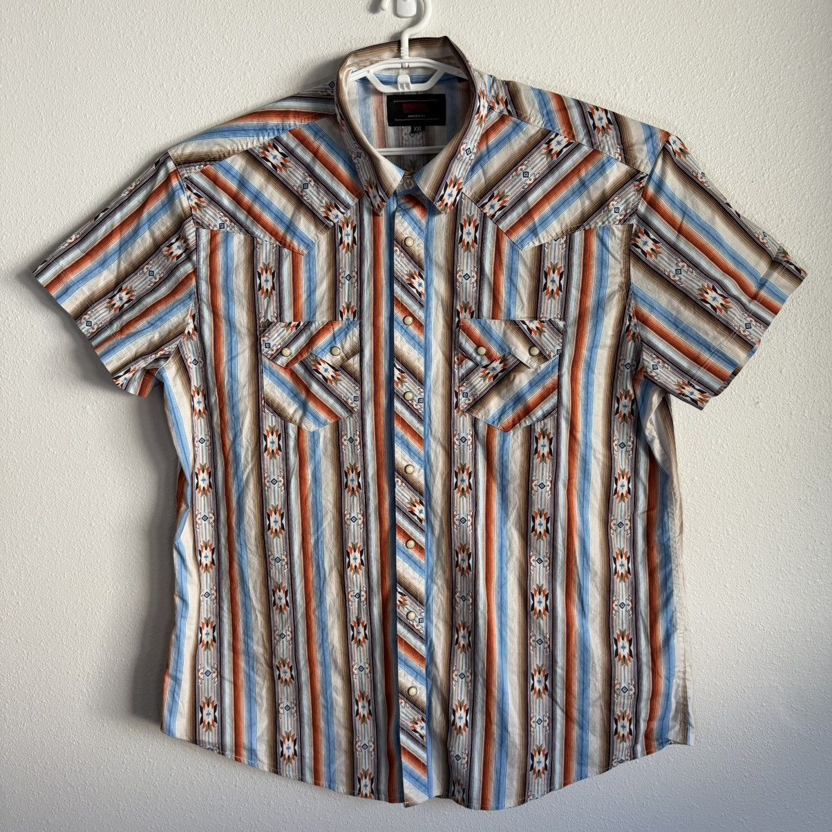 Other Rock & Roll Denim Western Shirt Mens 2XL Aztec Pearl Snap Size US XXL / EU 58 / 5 - 1 Thumbnail