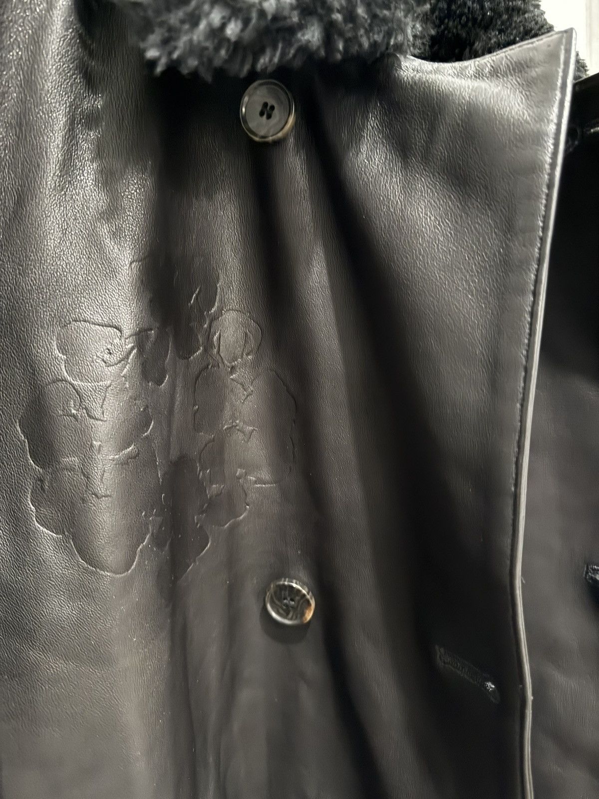 DENIM TEARS Denim Tears Oakland Wreath Winter Leather Coat Size US S / EU 44-46 / 1 - 5 Thumbnail
