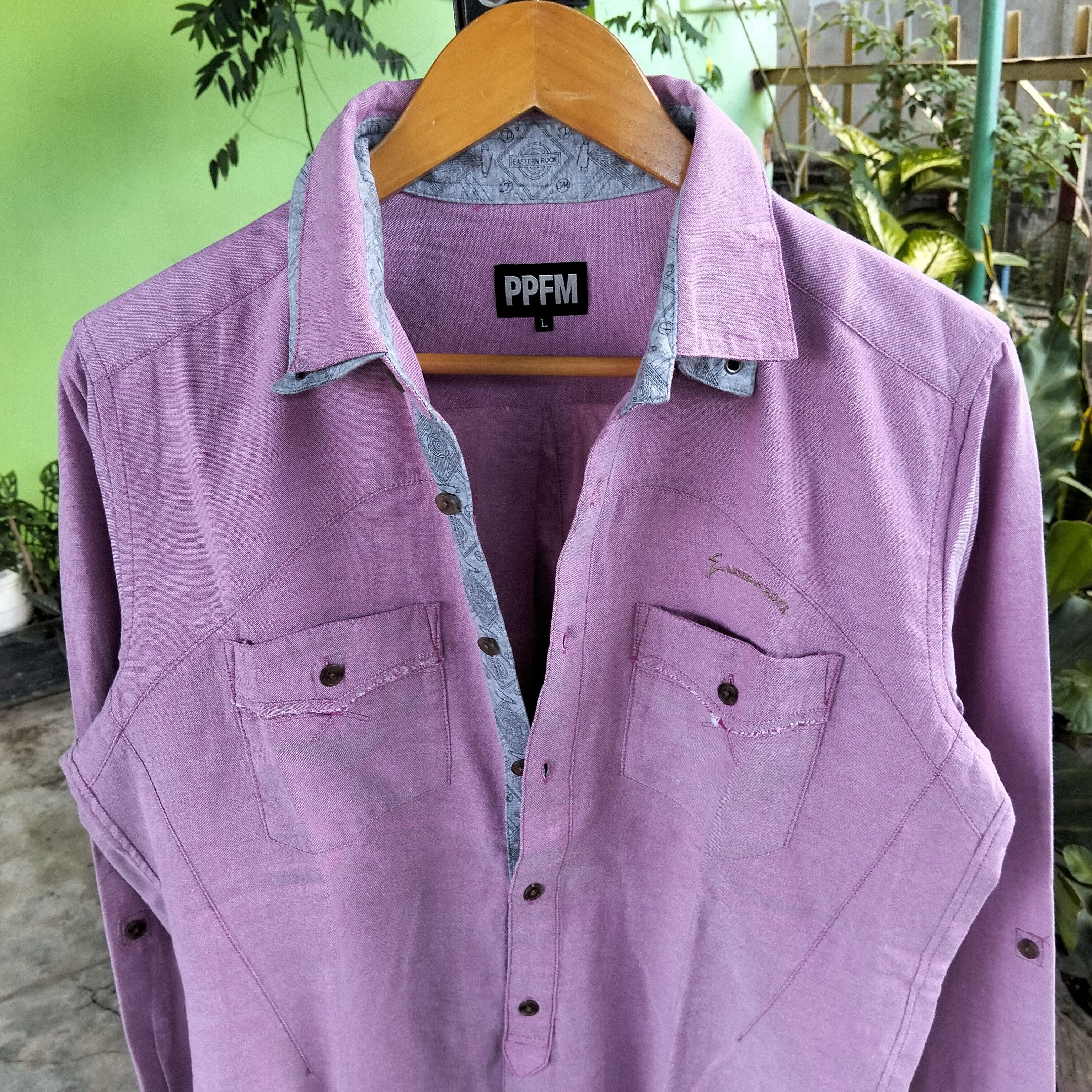 PPFM PPFM 'Eastern Rock' Button Up Long Sleeve Shirt Size US M / EU 48-50 / 2 - 3 Thumbnail