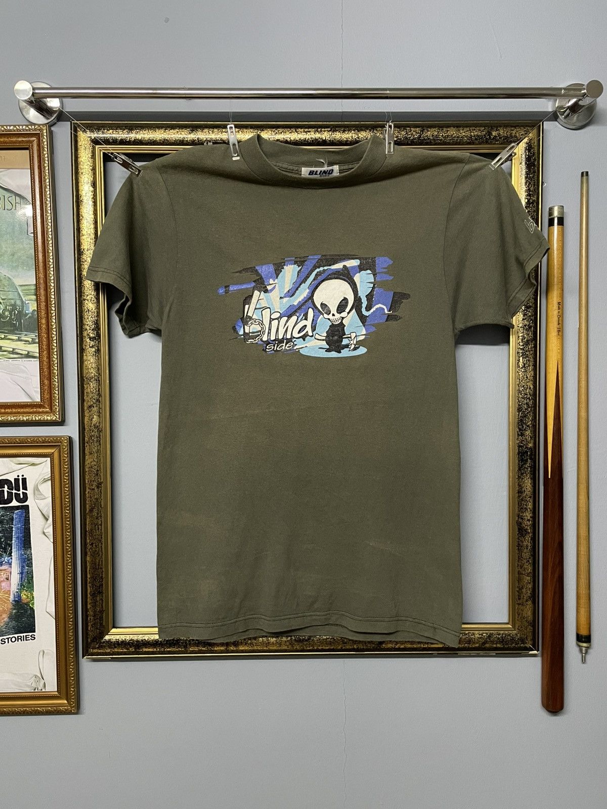 Blind Skateboards Vintage 90s Blind Side Skateboard Iconic Skull Faded Tshirt Size US S / EU 44-46 / 1 - 1 Thumbnail