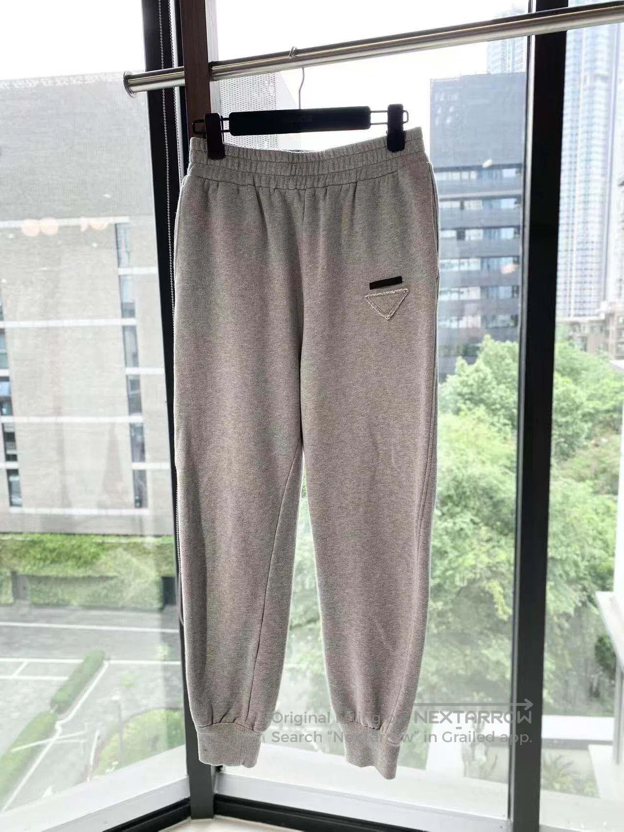 Prada Prada Size L Knit Logo Sweatpants with Ribbed Cuffs| Size 27" / US 4 / IT 40 - 2 Thumbnail