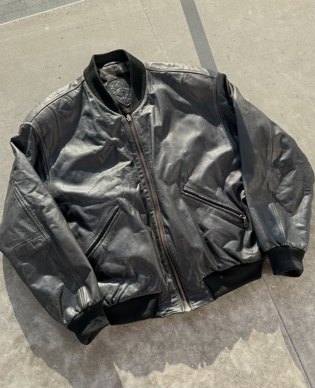 Joop! × Vintage Vintage JOOP leather bomber jacket rare Size US L / EU 52-54 / 3 - 1 Thumbnail
