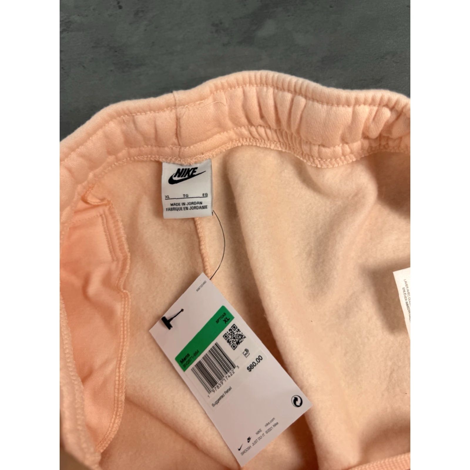 Nike Nike Sweatpants Men XL NIKE SPORTSWEAR Fleece Jogger Pants Orange Pink Coral Regular Fit with Drawstring Elastic Waist Cuff Activewear Size US 36 / EU 52 - 6 Thumbnail