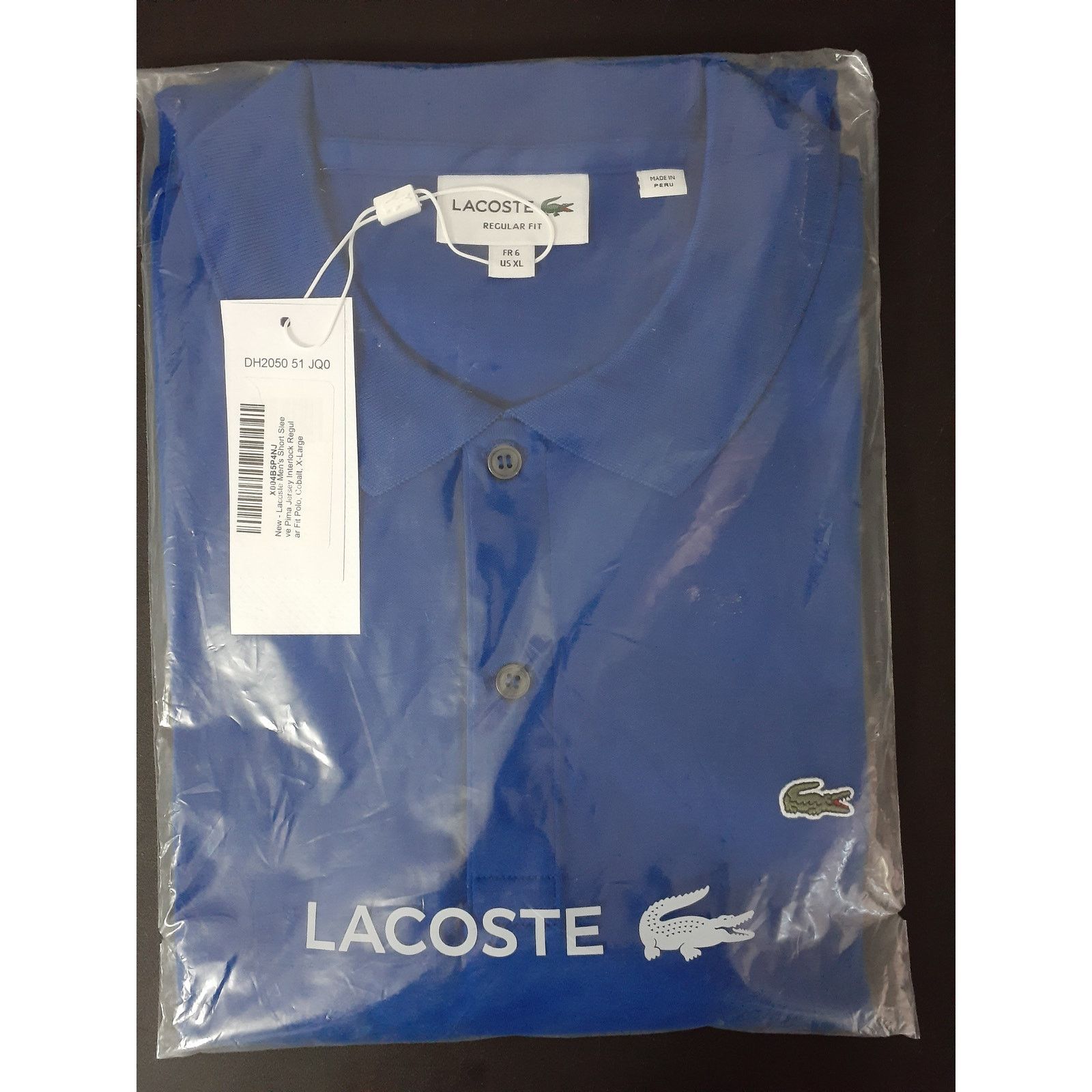 Lacoste Lacoste Mens Pima Jersey Interlock Regular Fit Polo Blue XL Size US XL / EU 56 / 4 - 3 Thumbnail