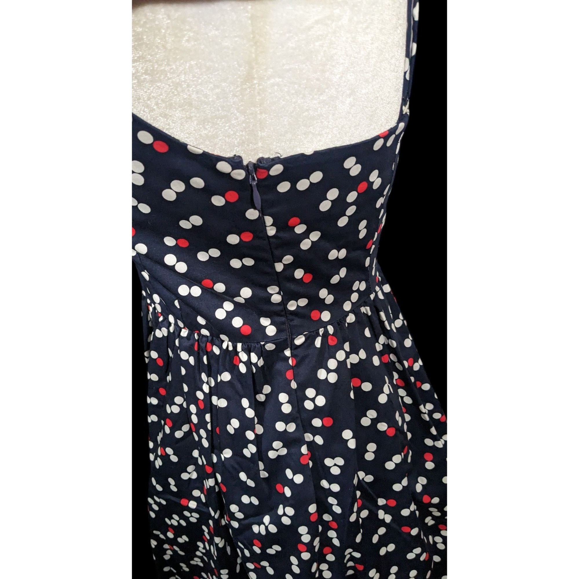 Gap Gap Preppy Navy Polka Dot Spaghetti Strap Sundress Size S / US 4 / IT 40 - 3 Thumbnail