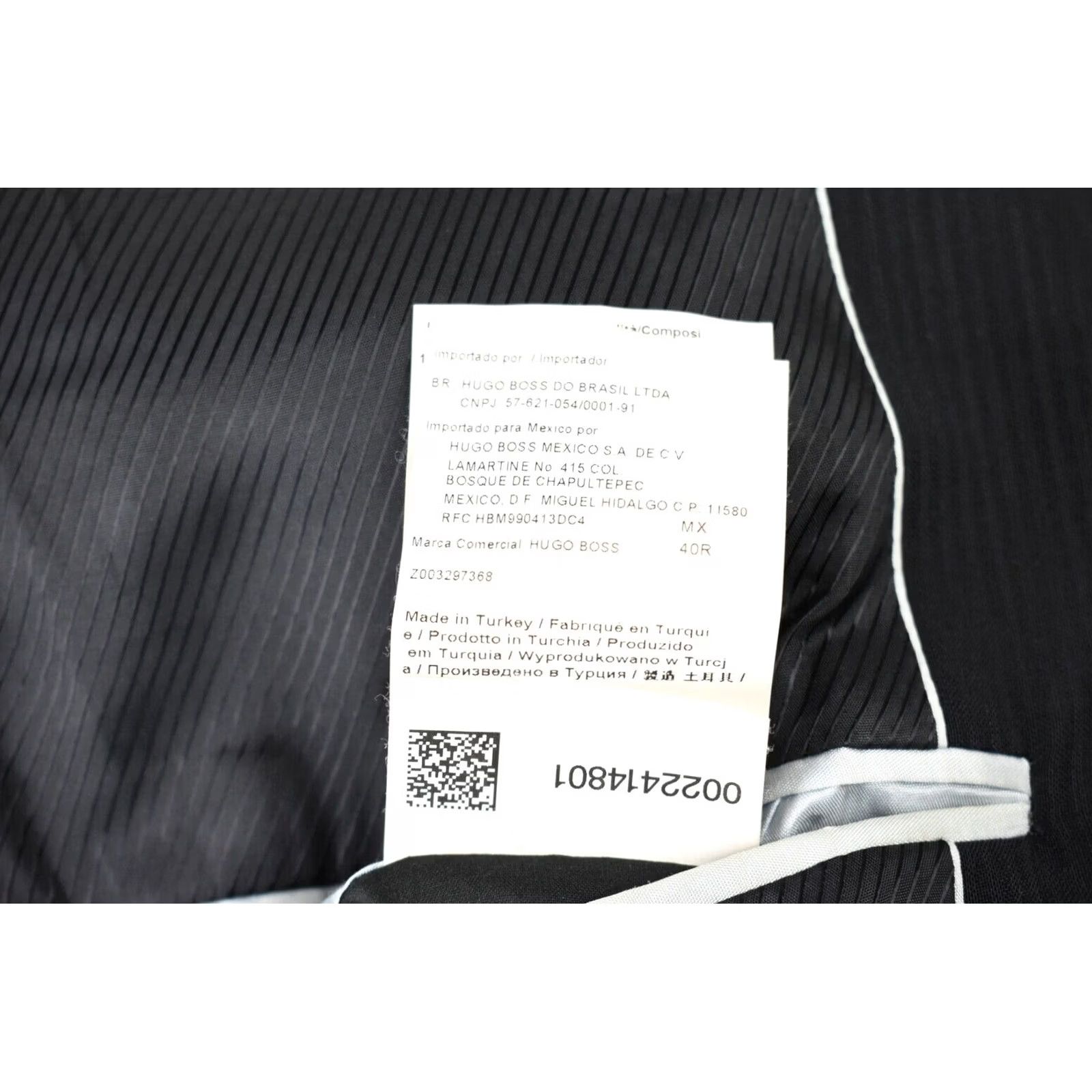 Hugo Boss HUGO BOSS The Rider Black Label Blazer Men's US 40 Virgin Wool Pinstriped Blue Size 40R - 7 Thumbnail