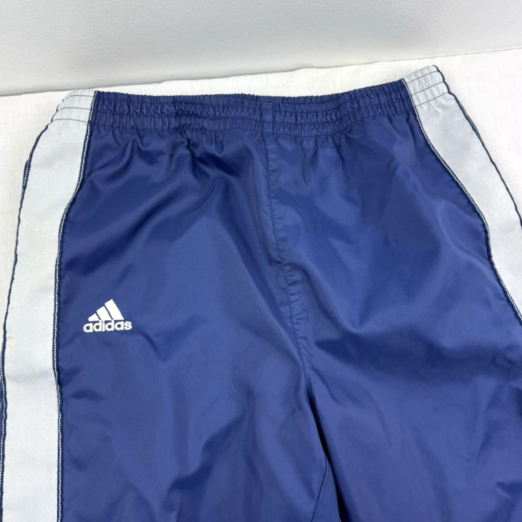 Adidas VINTAGE Adidas Track Pants Adult Small Blue Sports Y2K Hipster with Pockets Mens Size US 29 - 2 Thumbnail