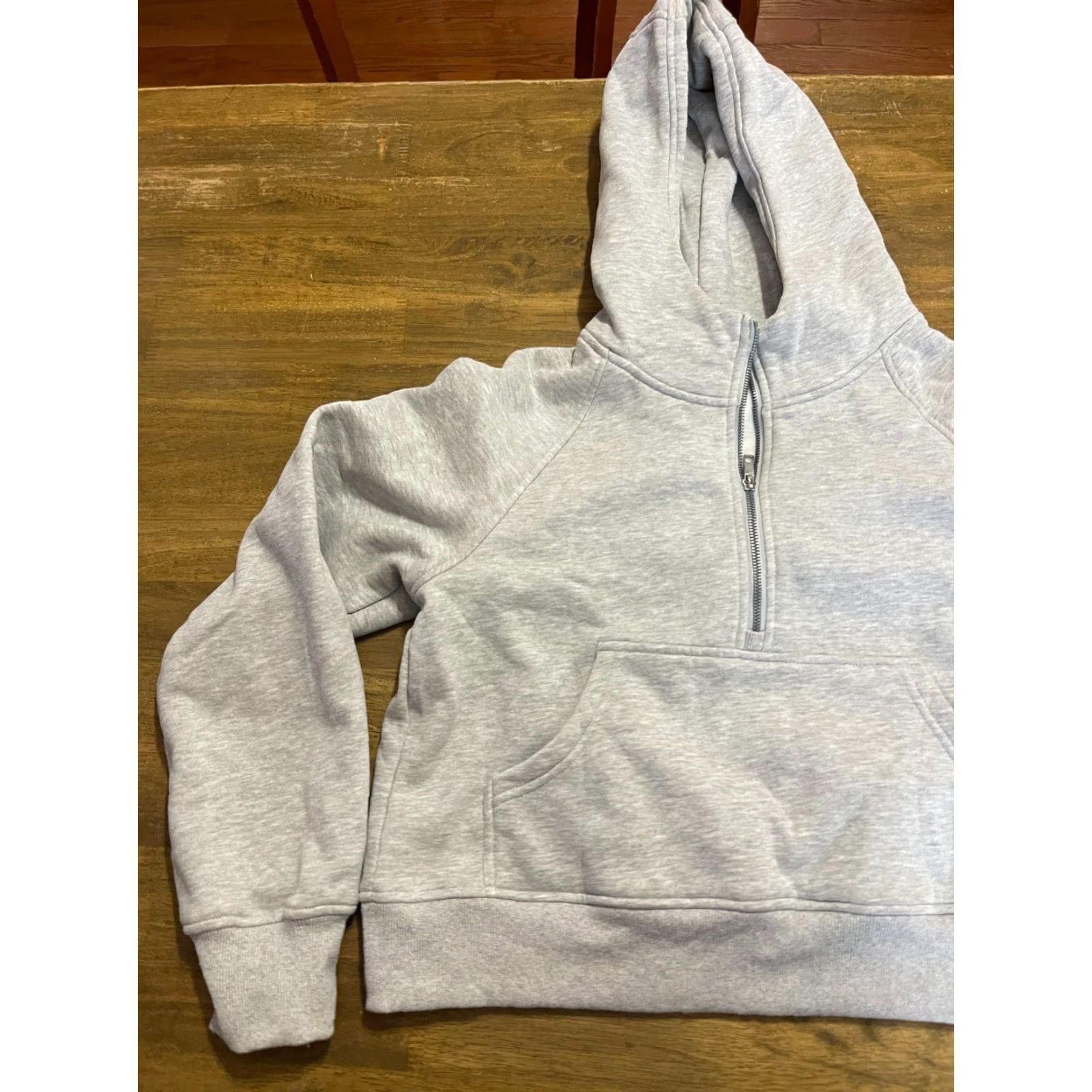 Vintage Automet Hoodie Women’s Medium Gray Pullover Long Sleeve Half Zip - Activewear, Regular Fit, Zip Closure, Solid - Hoodie - Womens Size M / US 6-8 / IT 42-44 - 3 Thumbnail