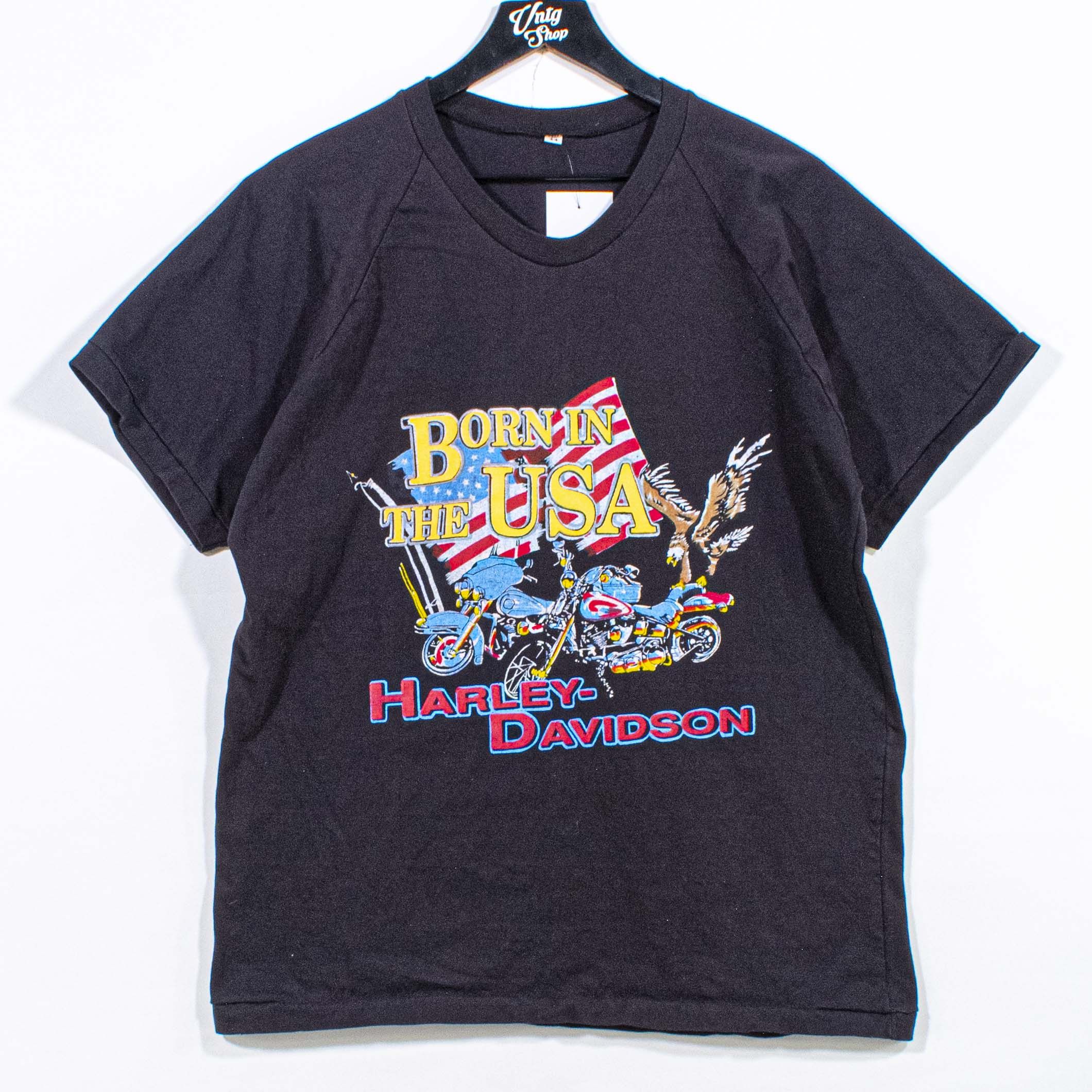 Harley Davidson × Vintage Vintage Harley Davidson Against the Wind 