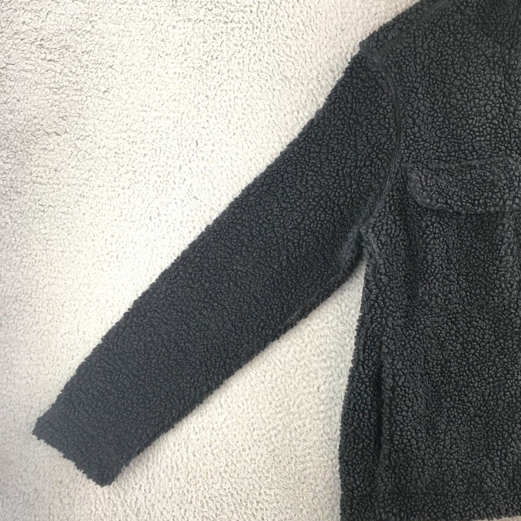 H&M H&M Jacket Mens Large Black Sherpa Fleece Full Zip Long Sleeve Regular Fit Size US L / EU 52-54 / 3 - 6 Thumbnail