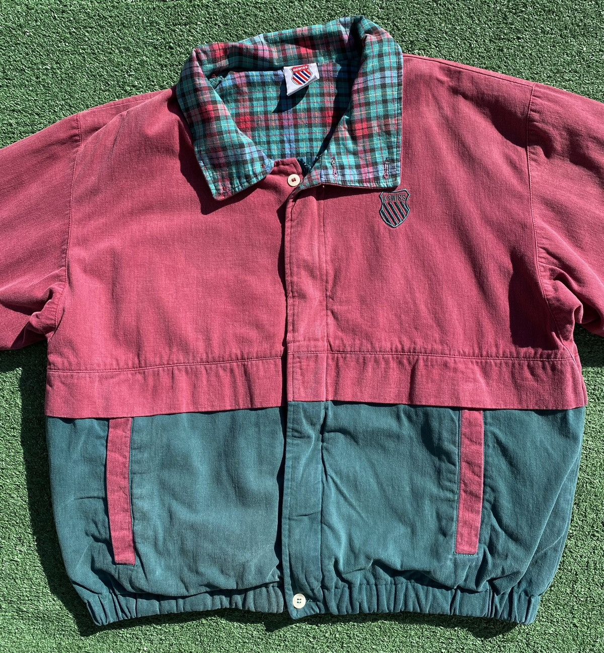 K-Swiss Vintage 90’s K Swiss Plaid Lining Full Zip Jacket Men’s XL Size US XL / EU 56 / 4 - 3 Thumbnail