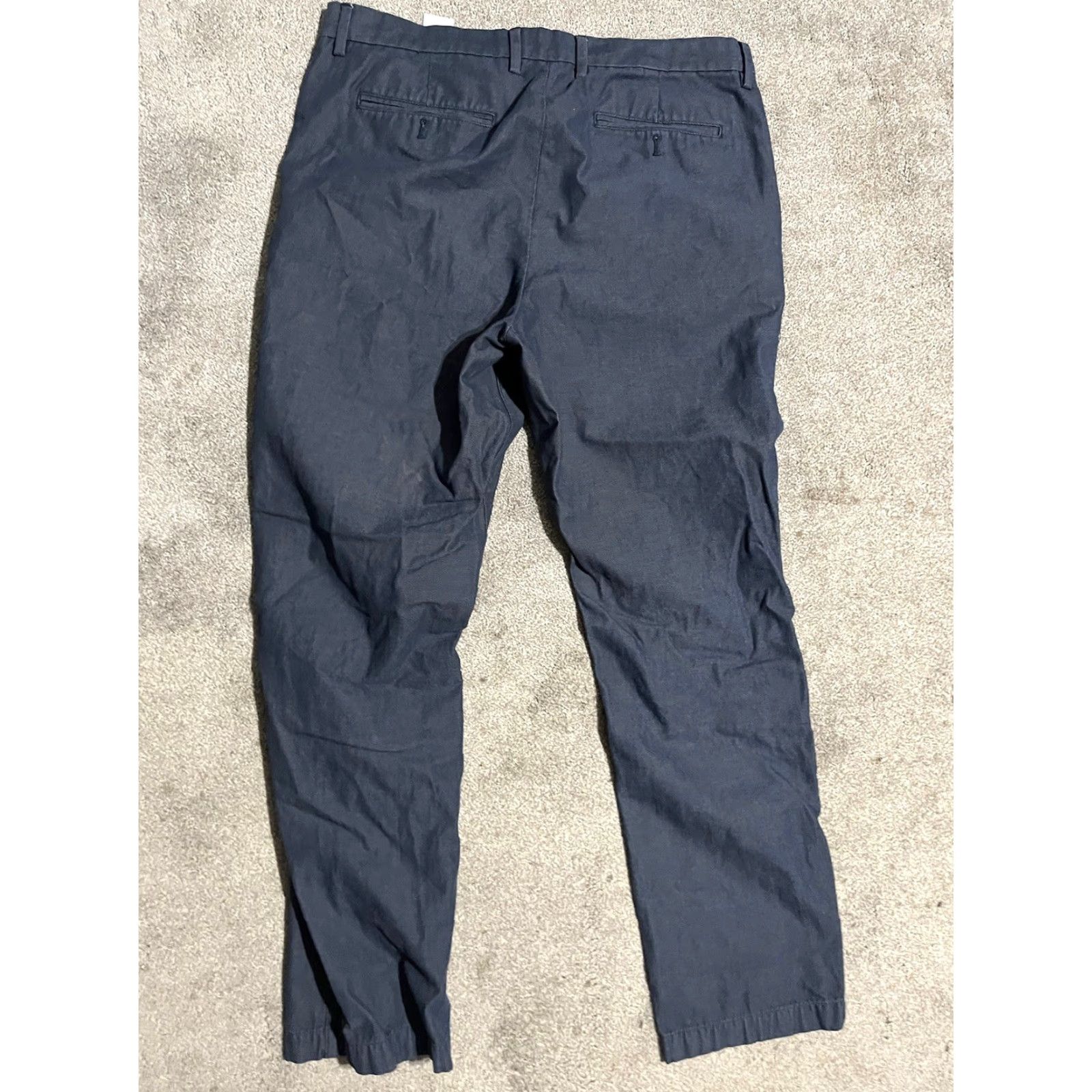 Banana Republic VINTAGE Banana Republic Kentfield Pant Straight Fit Dress Chino Sz 34x30 Blue Solid Size US 34 / EU 50 - 3 Thumbnail